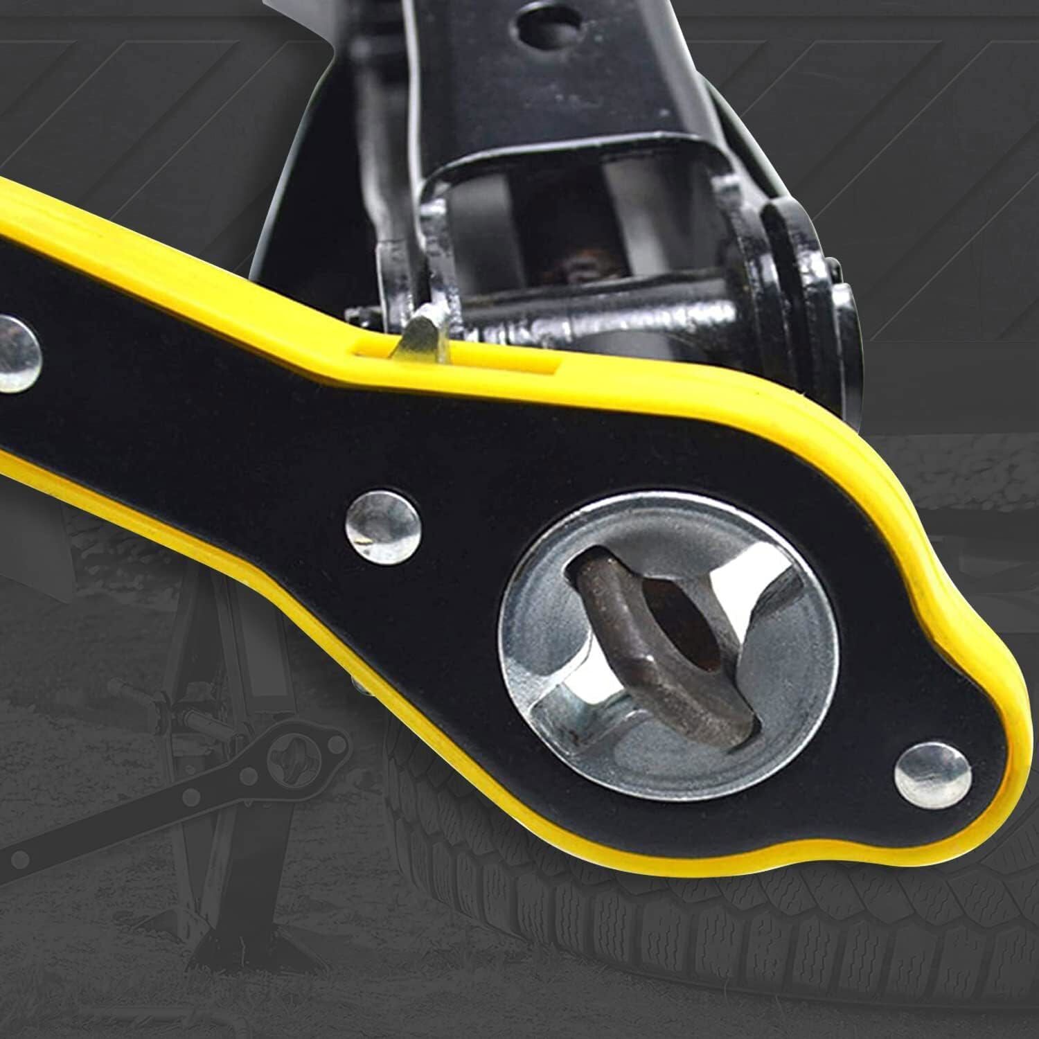 Car Jack Ratchet Wrench Labor-Saving Lug Wrench Positive & Reversal Knob Design