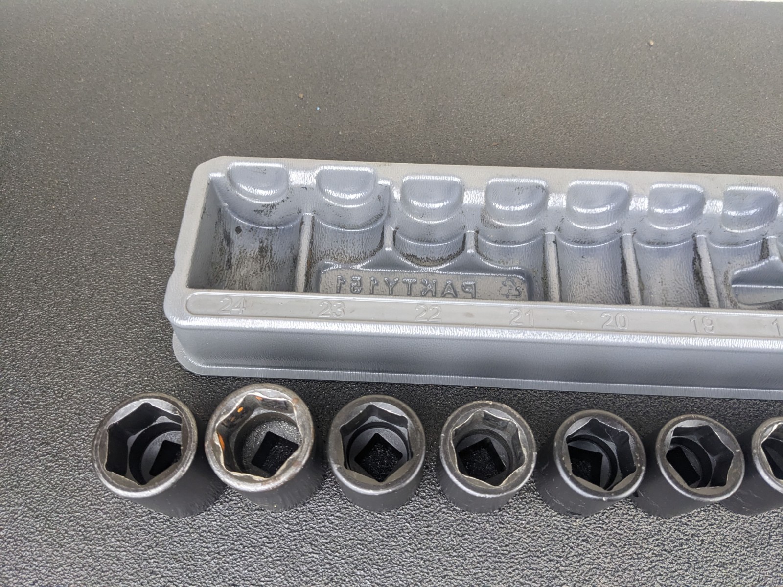 #bm248 Snap On Tools 315IMMYA 15pc 1/2″ Drive Metric Impact Socket Set 10-24mm