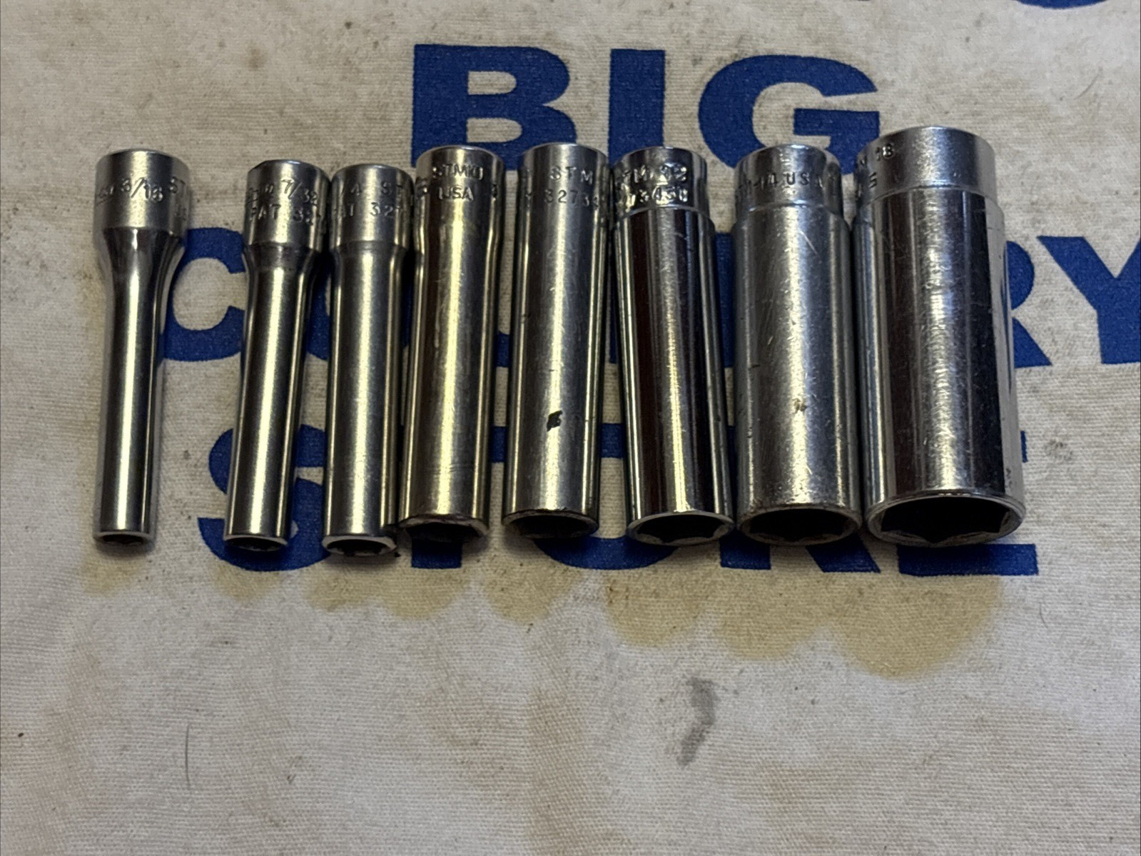 Snap-on Tools USA 1/4″ Drive 8pc SAE 6pt Deep Socket Set (3/16- 9/16) STM