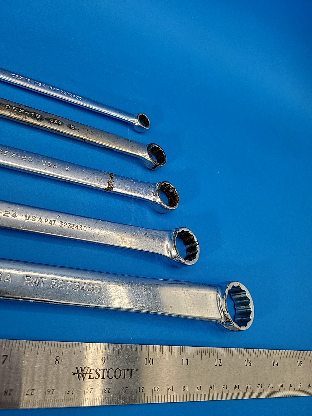 Snap-on Tools Combination Wrench Set 3/8″ to 15/16″ OEX Ser 12 Pt 5 Pcs S-12-1