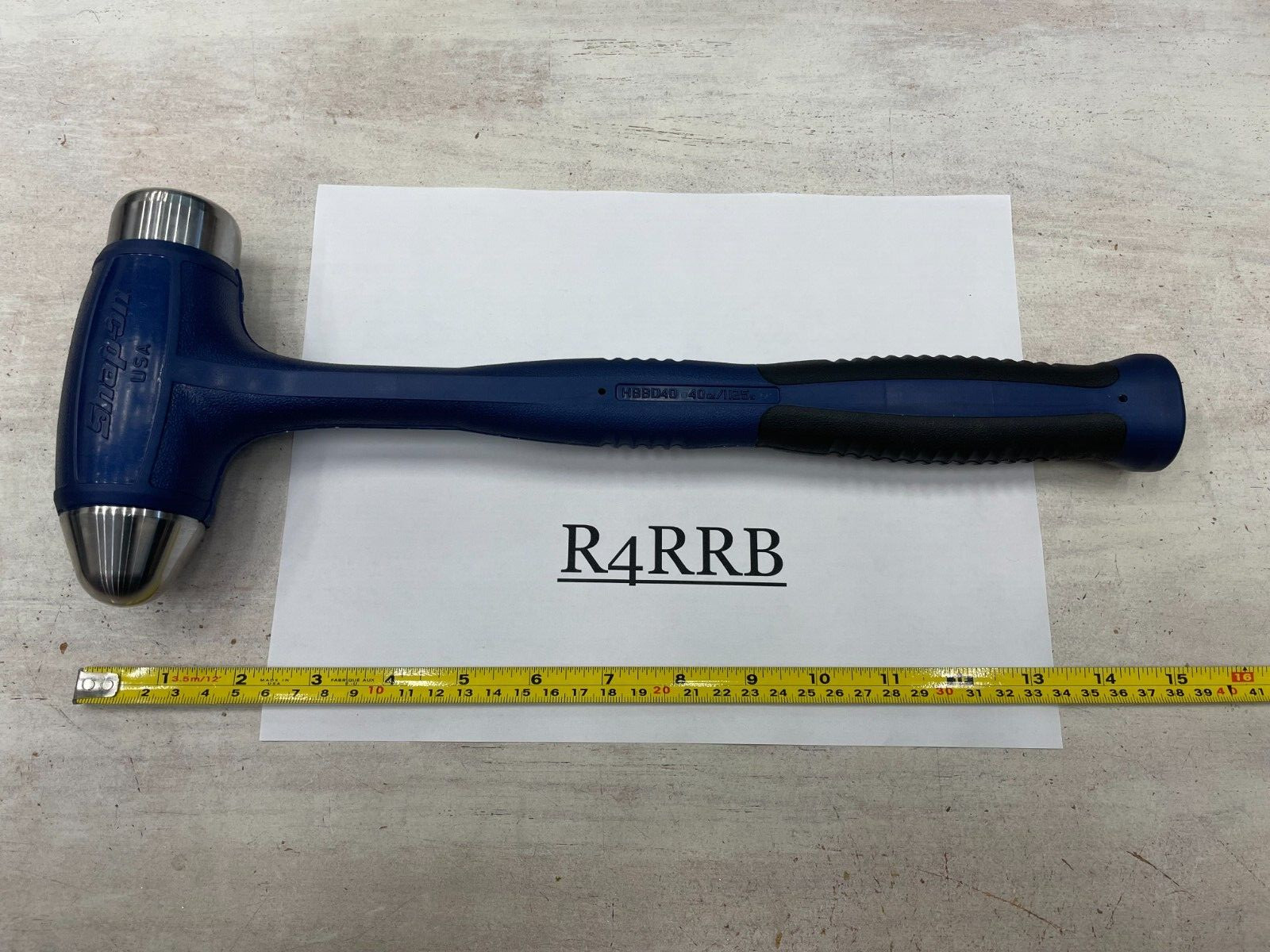 Snap-on Tools USA NEW 40oz/1125g POWER BLUE Soft Grip DeadBlow Hammer HBBD40MB