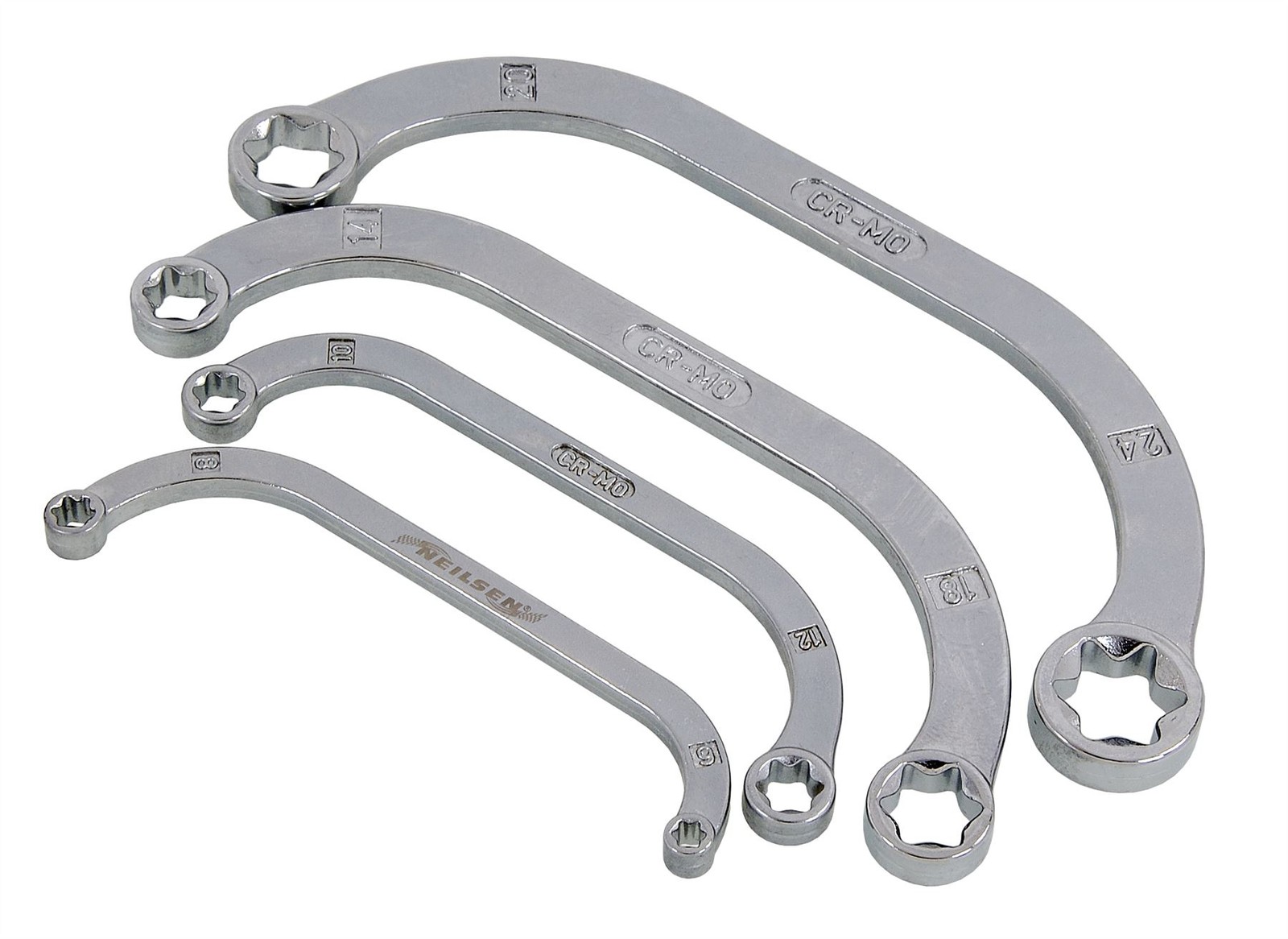 4pc E-Star ‘C’ Shaped ObstrCTion Spanner Set Metric Star Wench E6 – E24