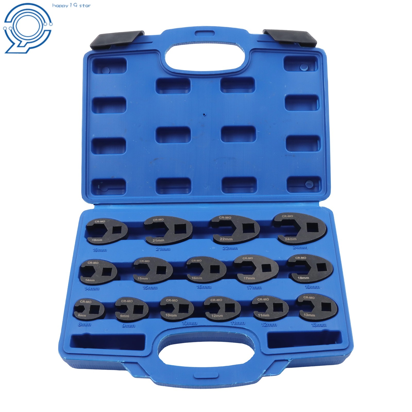 15PCS Crows Foot Wrench Set 1/2″ and 3/8” Drive Flare Nut Crowfoot Wrench Set