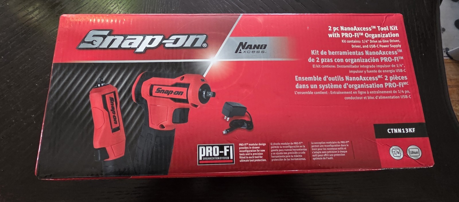 Snap On Tools CTNN13KF Nano/Axcess Tool Kit Red Foam New 1/4drive 2pc
