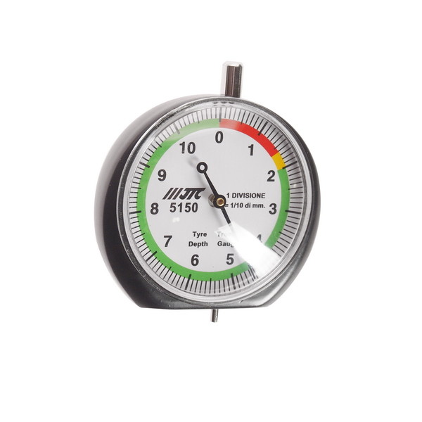 JTC TIRE GAUGE (ROUND) DIAMETER: 47MM TESTING CAPACITY 0~11MM, JTC TOOLS # 5150