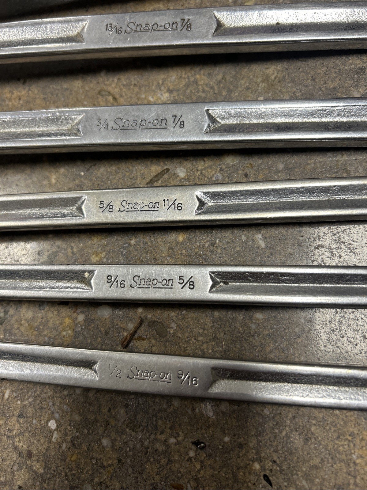 Snap On Tools 7/16-1 1/8 Double Box End Offset Wrench Set Lot 9pc *read Descrip*