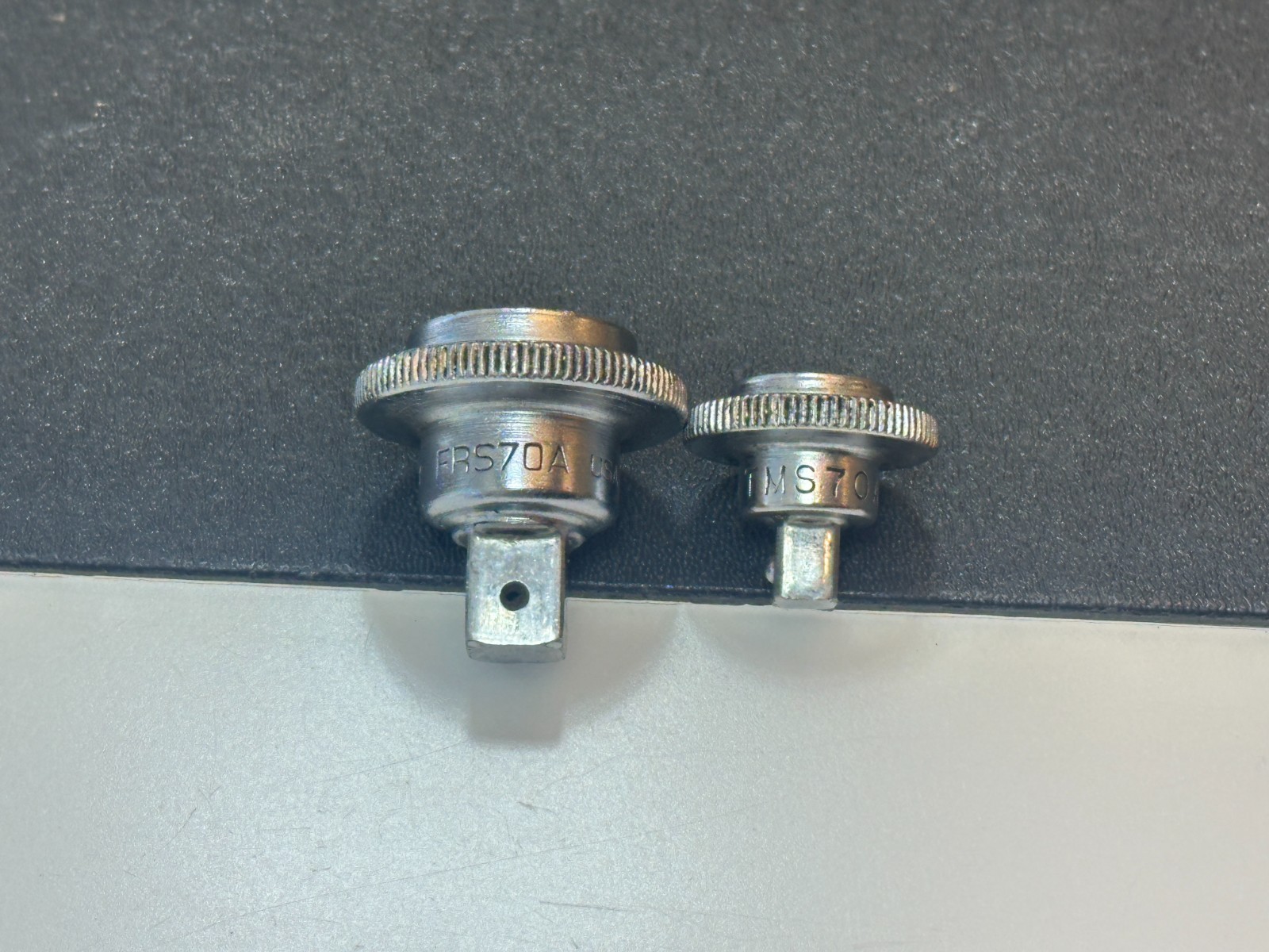 🇺🇸 Snap-on Tools USA 2pc Thumbwheel Spinner Ratchet Set FRS70A, 3/8 TMS70A 1/4