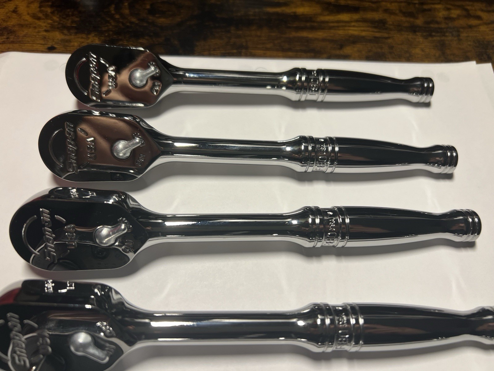 Snap-on Tools USA NEW 3/8″ Drive Fine Tooth Standard Handle Chrome Ratchet F80