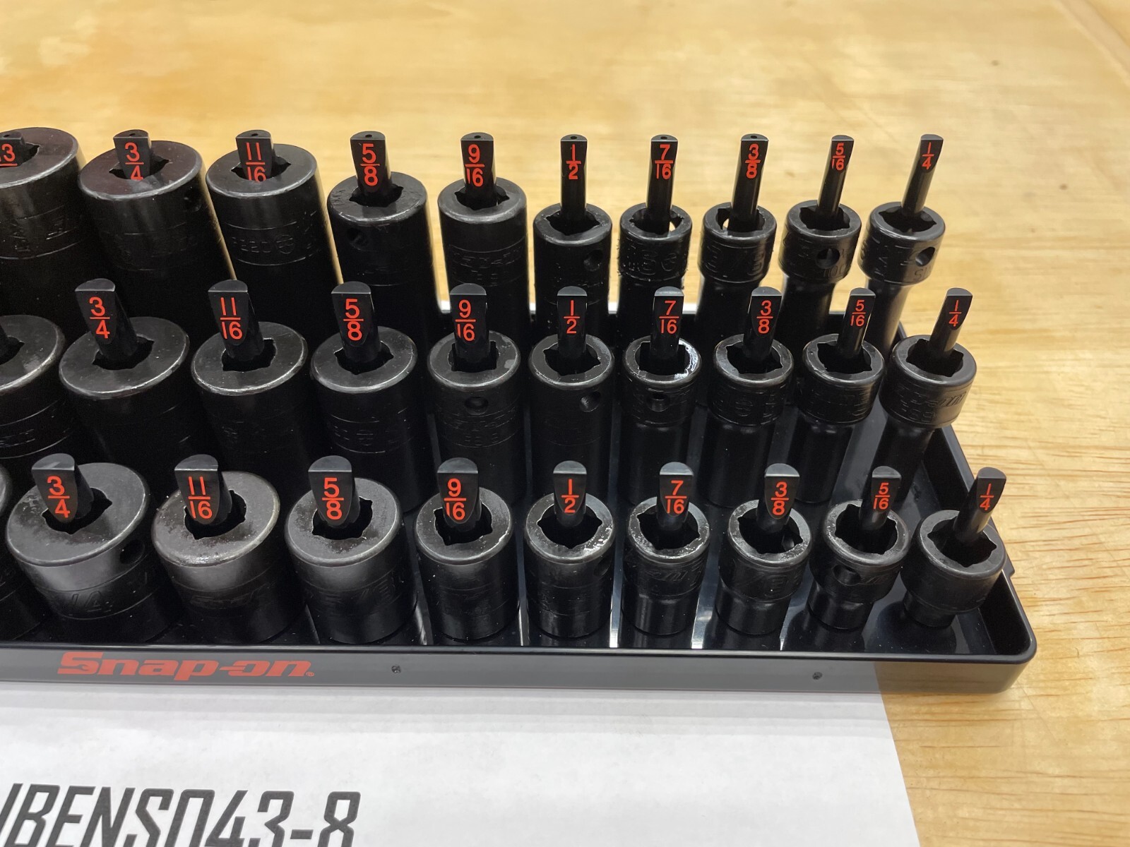 Snap-on Tools NEW 39pc 3/8″ Drive SAE Impact Shallow / Semi / Deep Master Set