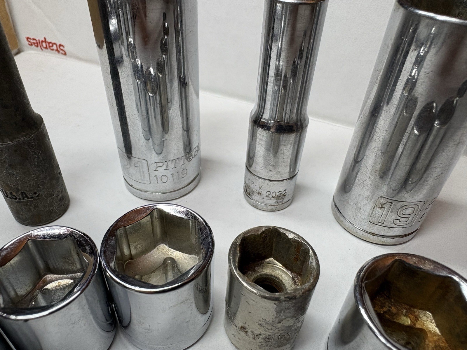 Mixed Lot SAE & Metric 6 & 12 Pt Sockets 3/8” Drive Mix Brand SK Allen Pittsburg
