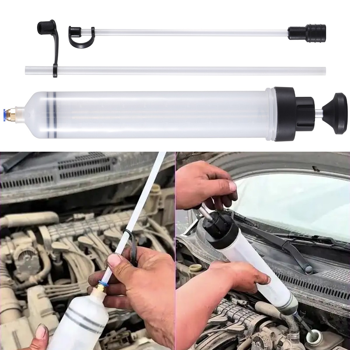 Auto 500cc Fluid Extractor Filling Syringe Transfer Liquid Pump Oil Extraction