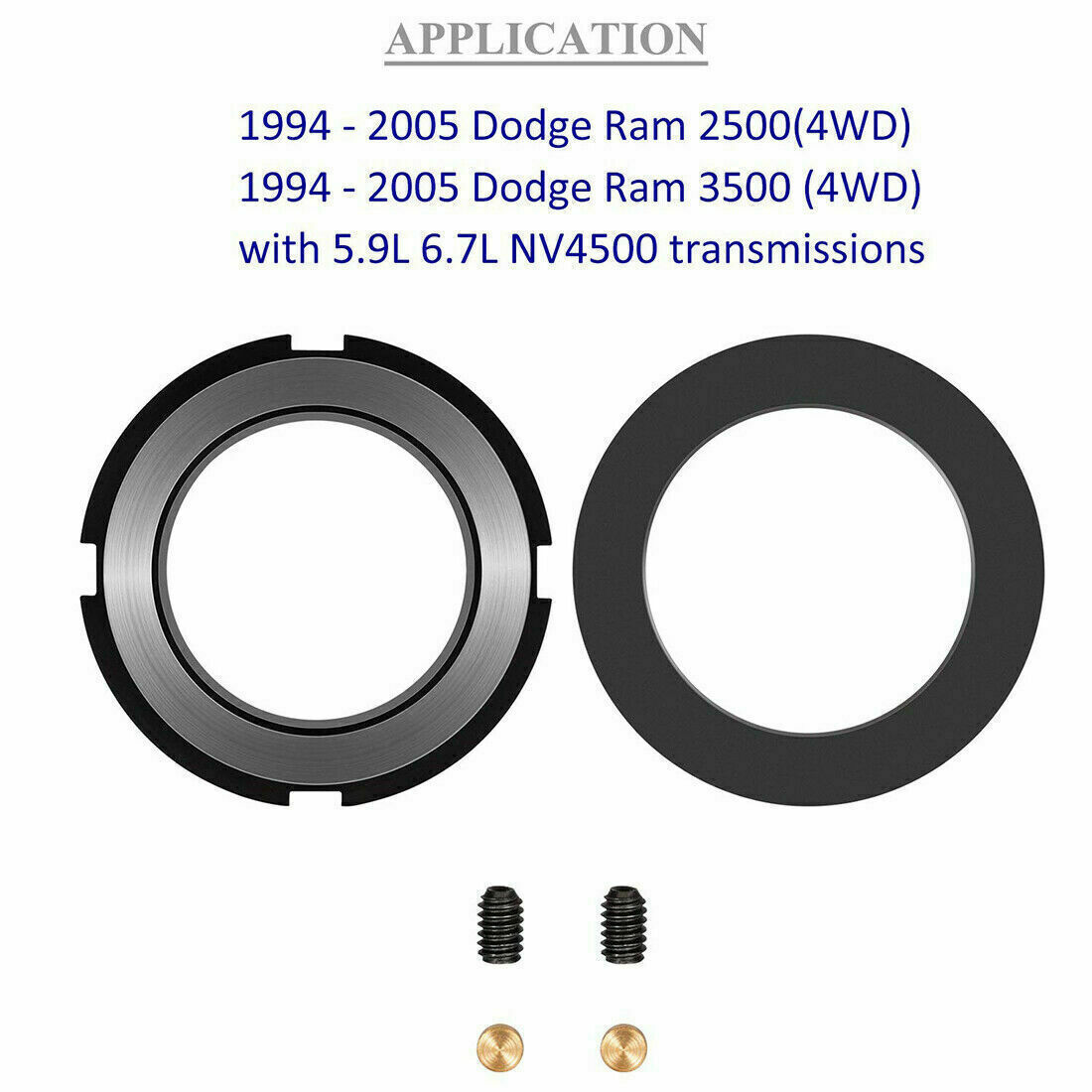 5th Gear Lock Nut Retainer Kit for 1994-05 Ram 2500 3500 4WD NV4500 Transmission