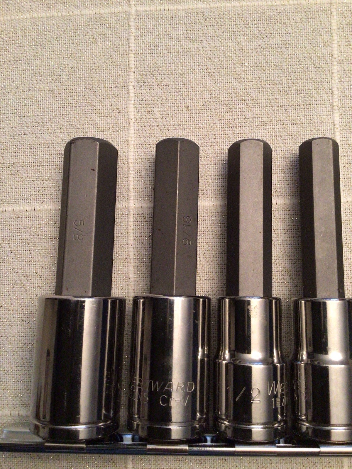 7 Pc. Westward 1/2 Drive Hex Bit Socket Set 1/4”- 5/8” Nice !!