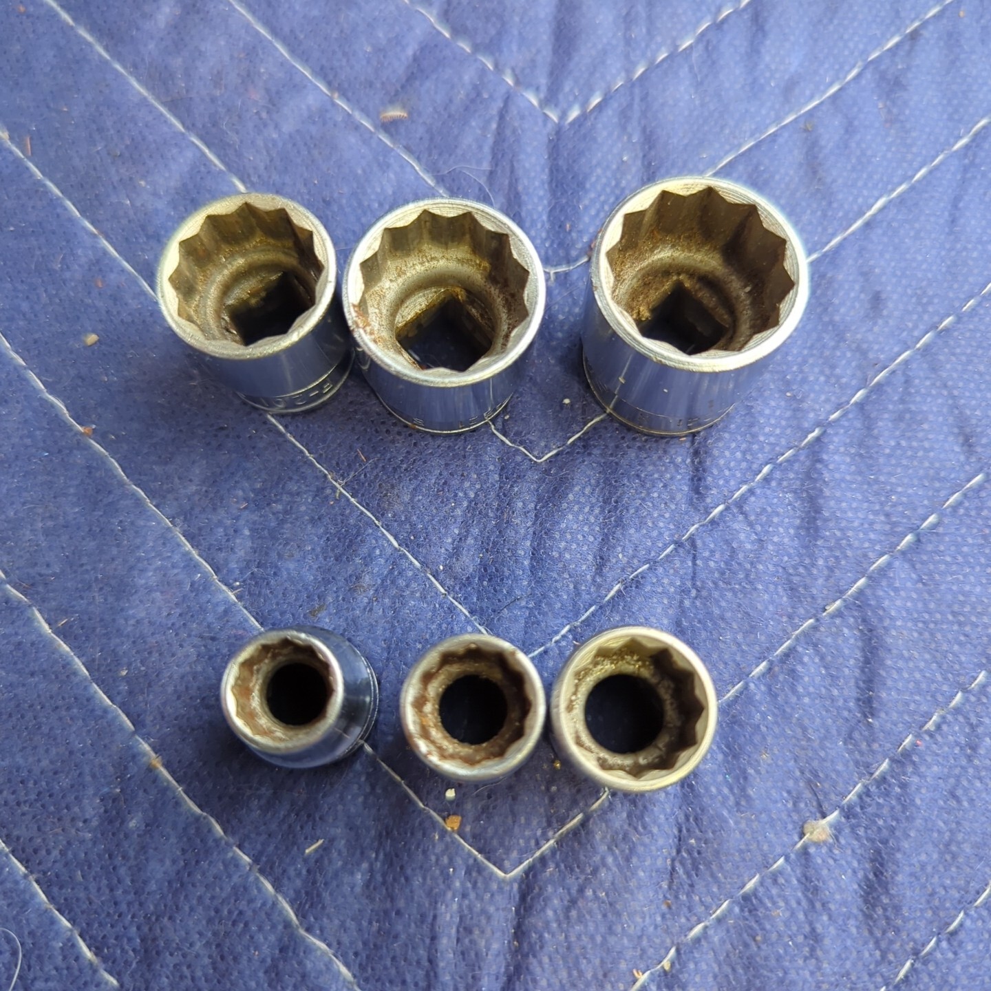 Lot Of 6 Snap-on 12 Point Sockets F-121, F-141, F-161, F-201, F-221, F-241