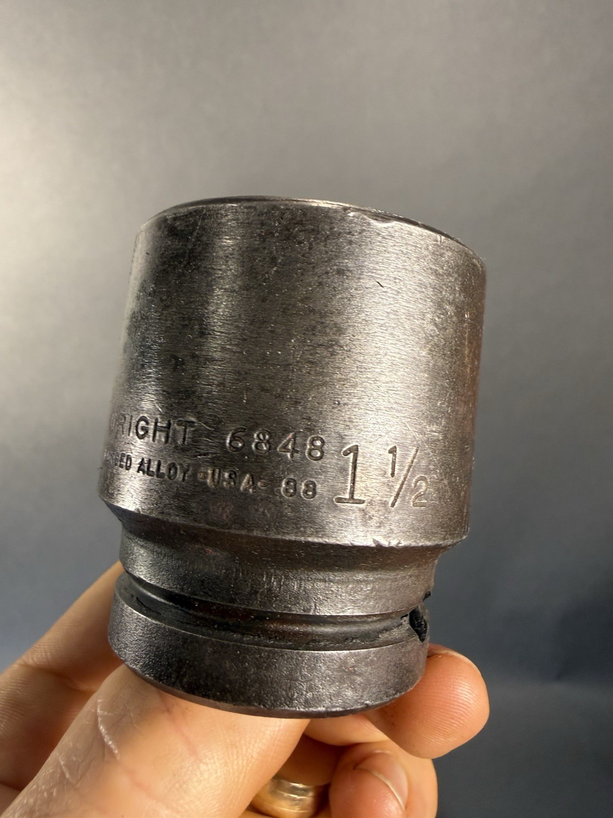 Wright 3/4″ Drive 1-1/2″ 6PT Impact Socket #6848 USA