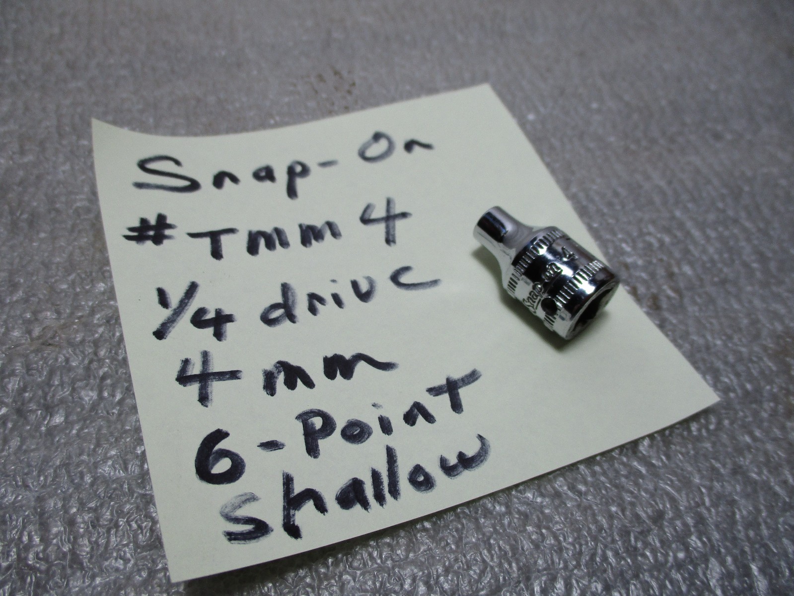 Snap-on USA 1/4″ drive 4mm metric 6 point Socket TMM4 Ships for FREE