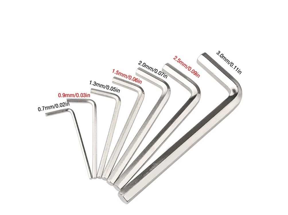 7 Pieces Mini Hex Allen Key Wrench Set – 0.7mm – 3mm