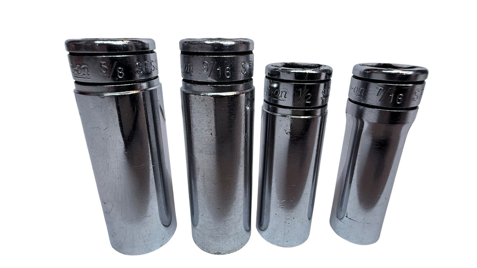 Snap-on SFS Series 10pc 3/8″ Drive SAE Deep Socket Set 1/4″–7/8″ 6-Point Chrome