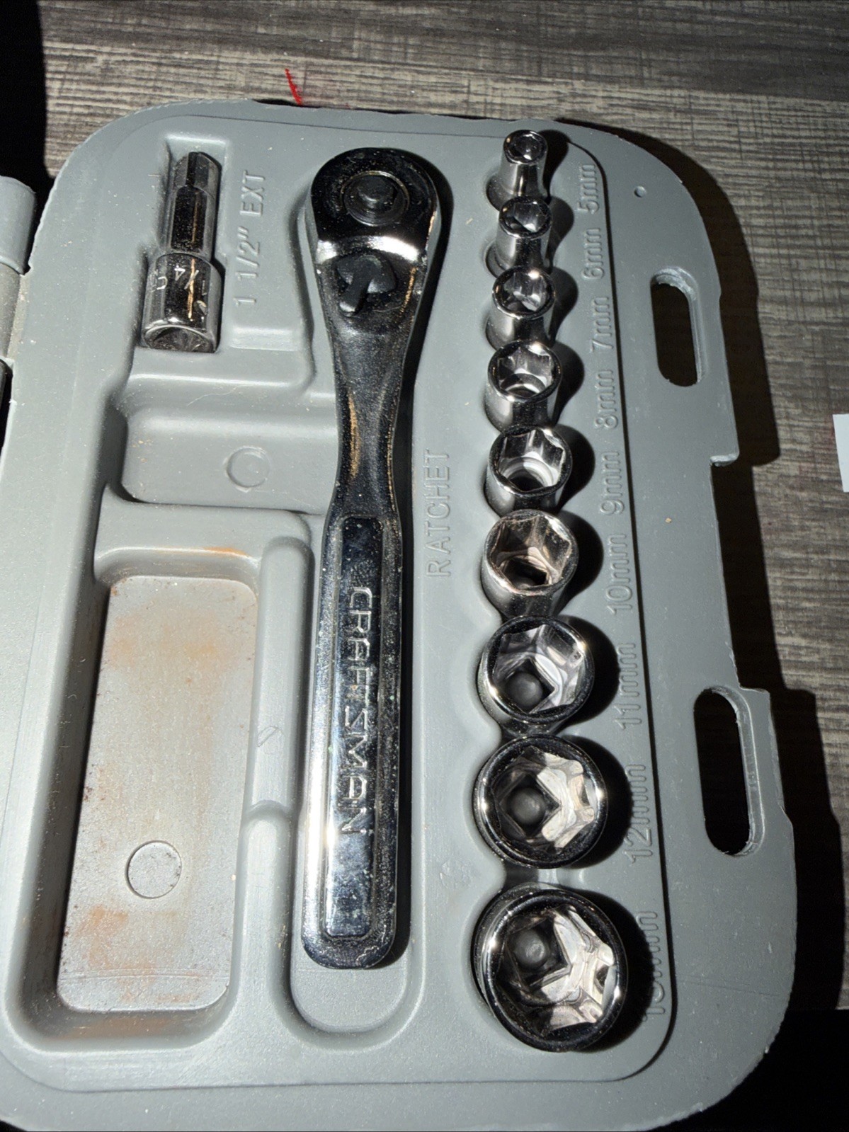 Sears Craftsman 11pc Metric 1/4″ Drive Socket Wrench Set 34861 USA 5-13mm