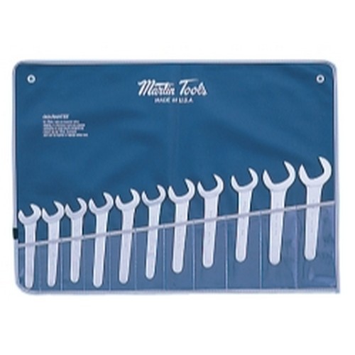 Martin Tools SW11K 11 Piece 30 Degree Open End Service Wrench Set