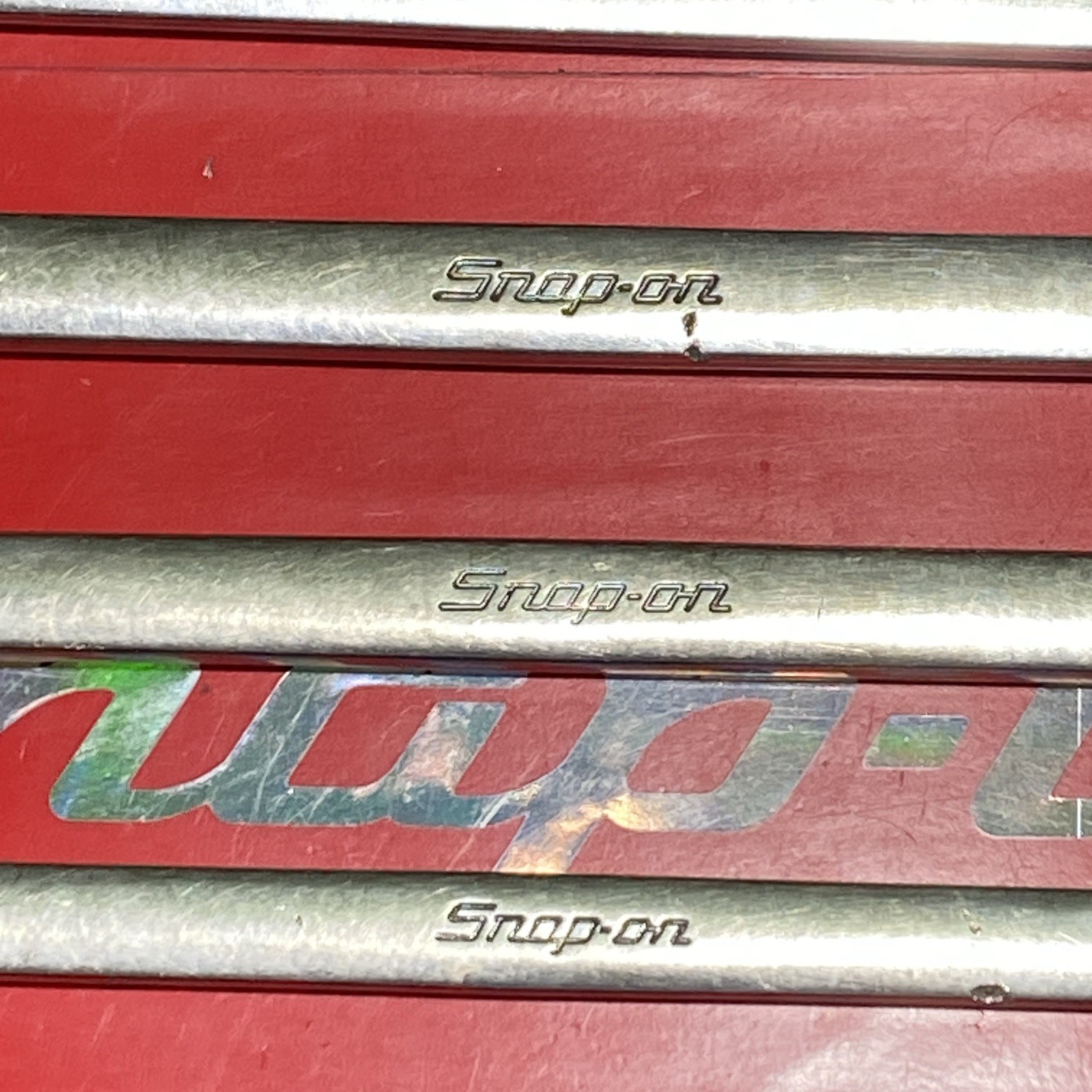 Vintage Snap-On USA 6pc SAE OEX30A, 26, 22, 20, 18, 16 Comb. Wrench Set 12 Point