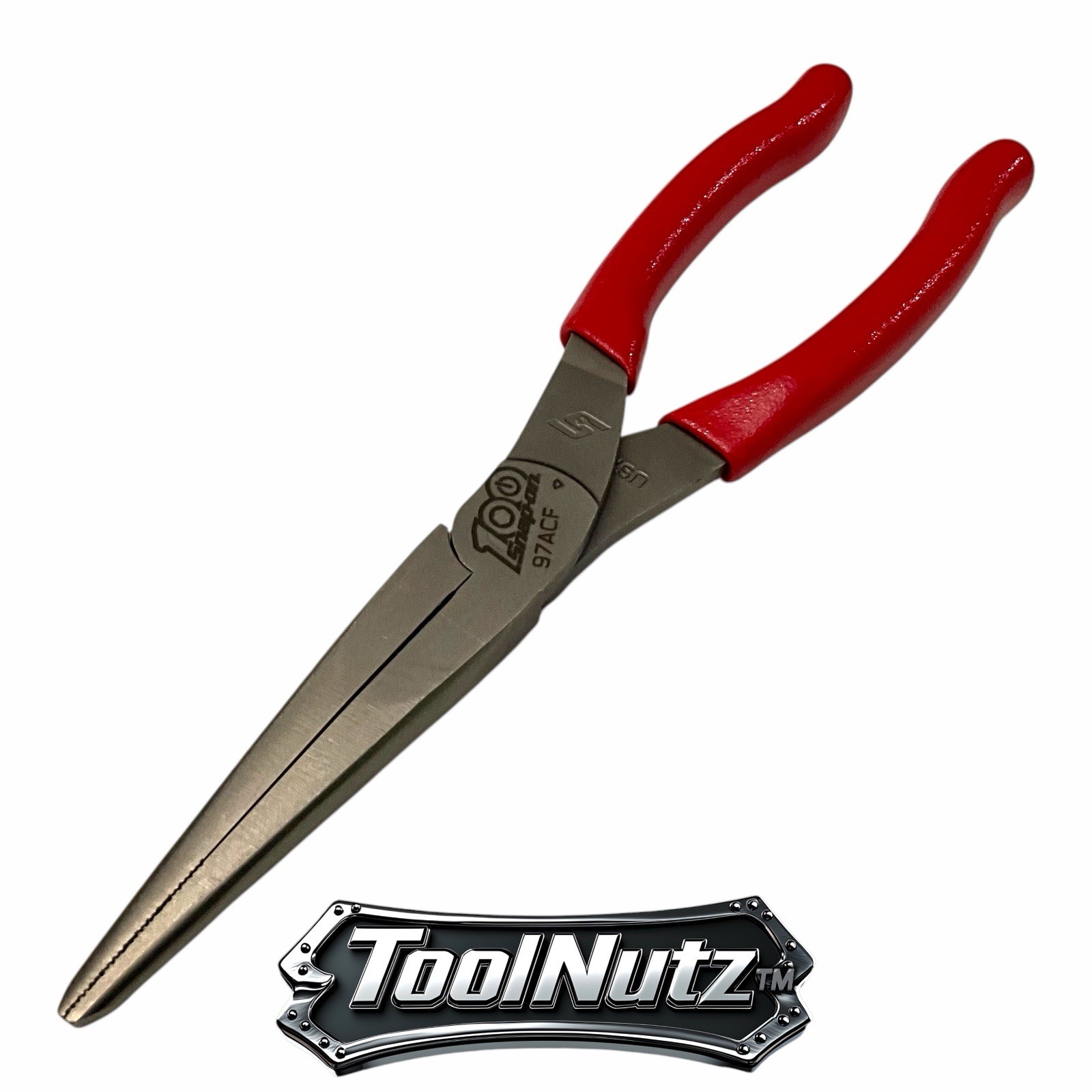 Snap-on Tools NEW 97ACF 9″in. RED Soft Grip 100th Anniversary Needle Nose Pliers