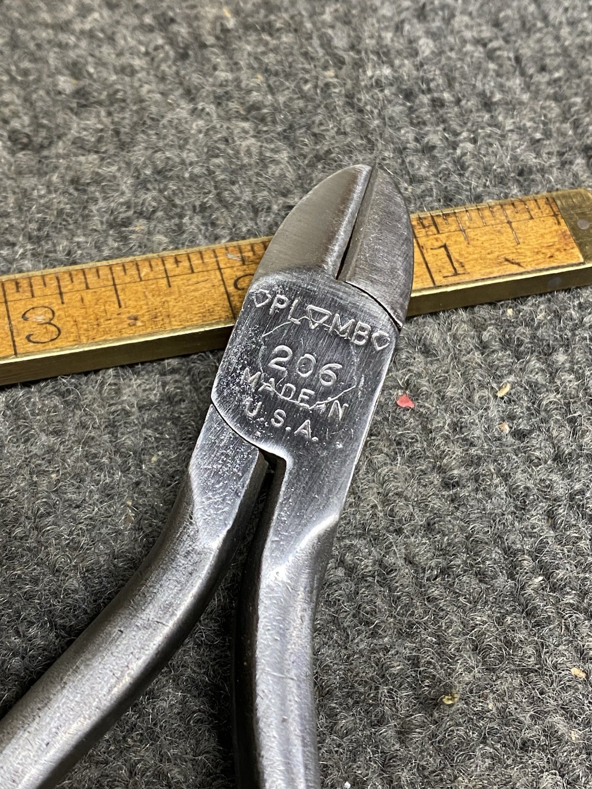 Plomb Diagonal Side Cutters Pliers 6” No. 206 Vintage USA Rare