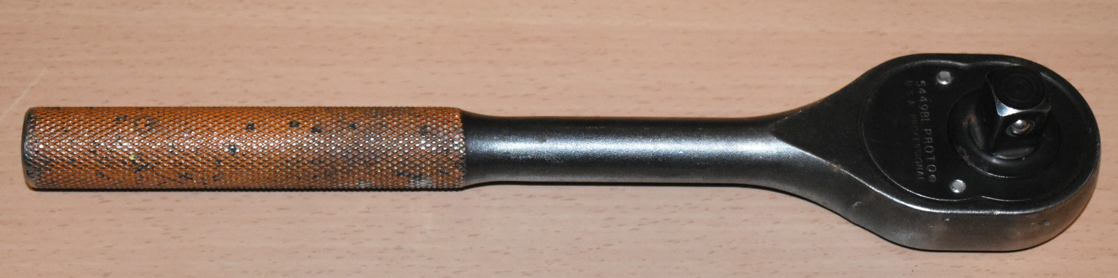 PROTO PROFESSIONAL 5449BL, 1/2″ DRIVE PEAR-HEAD KNURLED 10″ BLACK OXIDE RATCHET