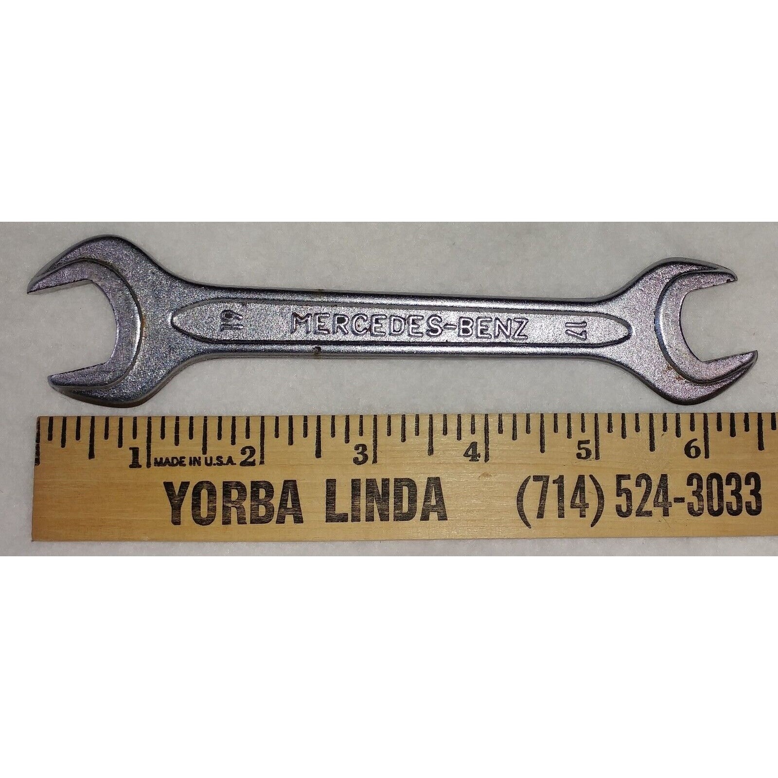 Vintage Mercedes-Benz Open End Wrench Unior 17mm and 19mm DIN895
