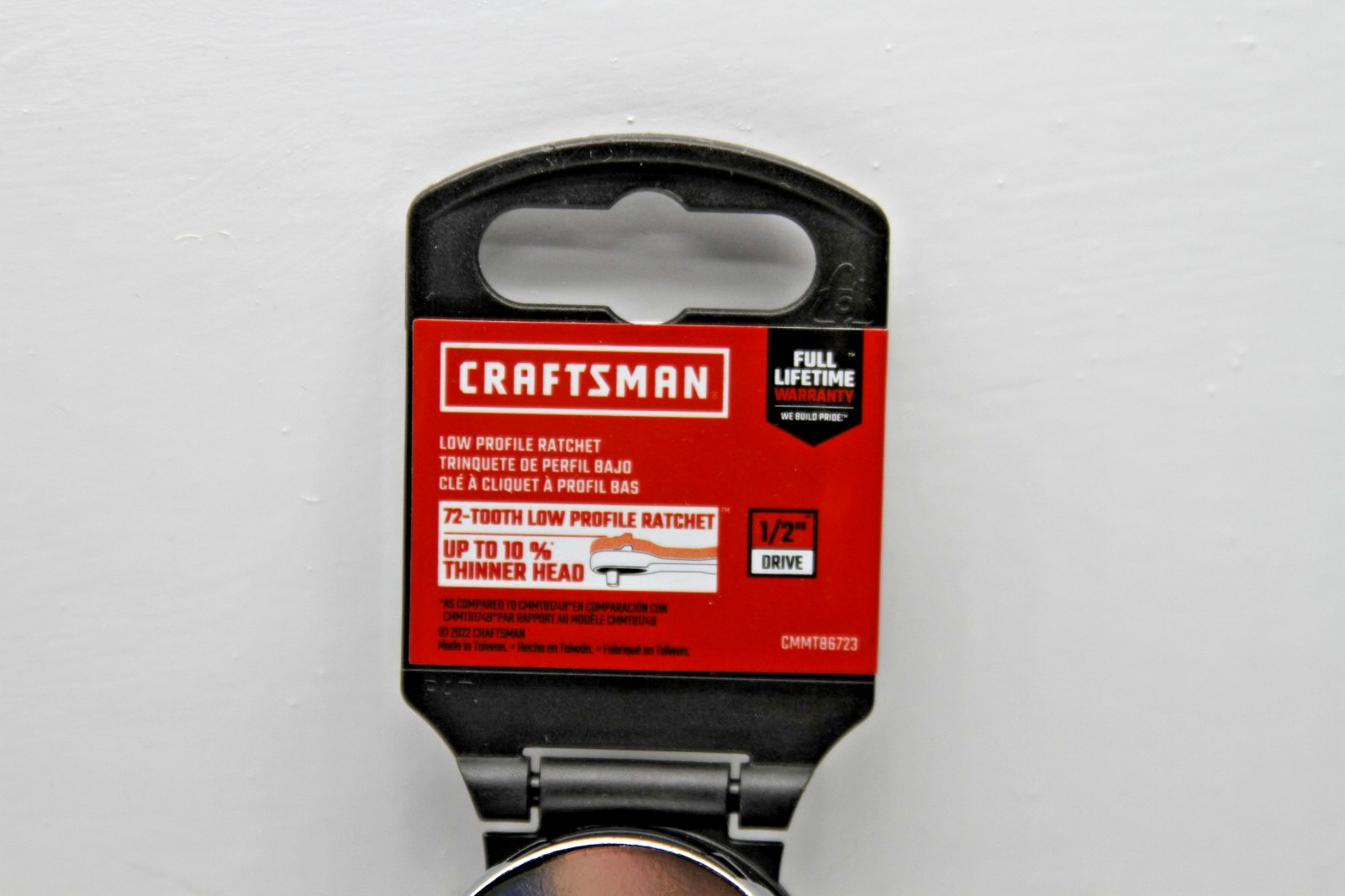 CRAFTSMAN Low Profile Ratchet, 1/2 Inch Drive, 72 Tooth (CMMT86723)