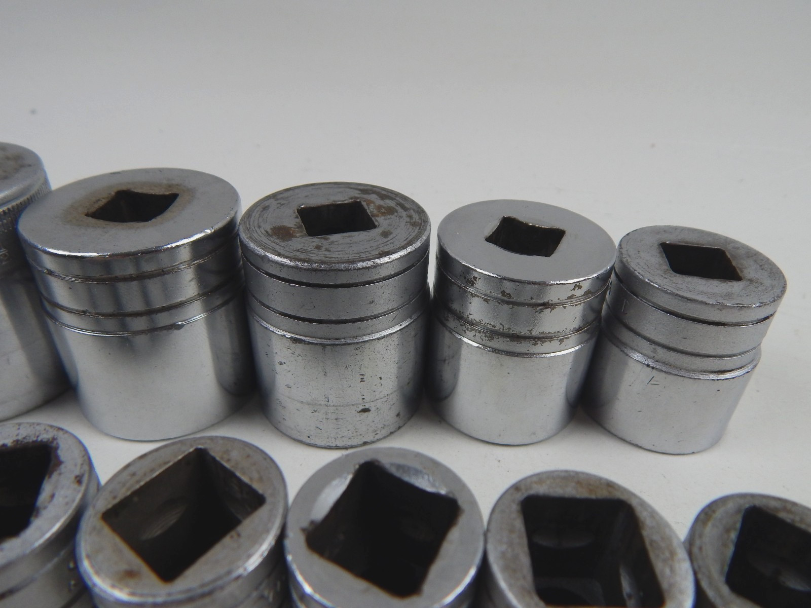 Snap-On SW 12 Point SAE 1/2″ Drive Shallow Socket Set 7/16 to 1-7/16″ USA 21pc