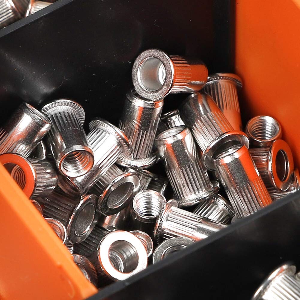 1510pc Rivnut Stainless Steel Rivet Nut Nutsert Tool Kit SAE & Metric Mandrels
