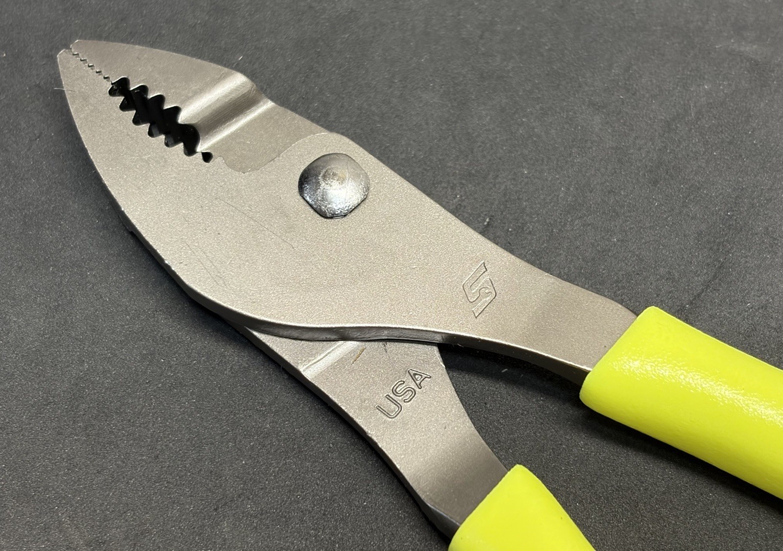 NEW! Snap-on Tools Hi-Viz YELLOW 46ACF Talon Grip Slip-joint Pliers