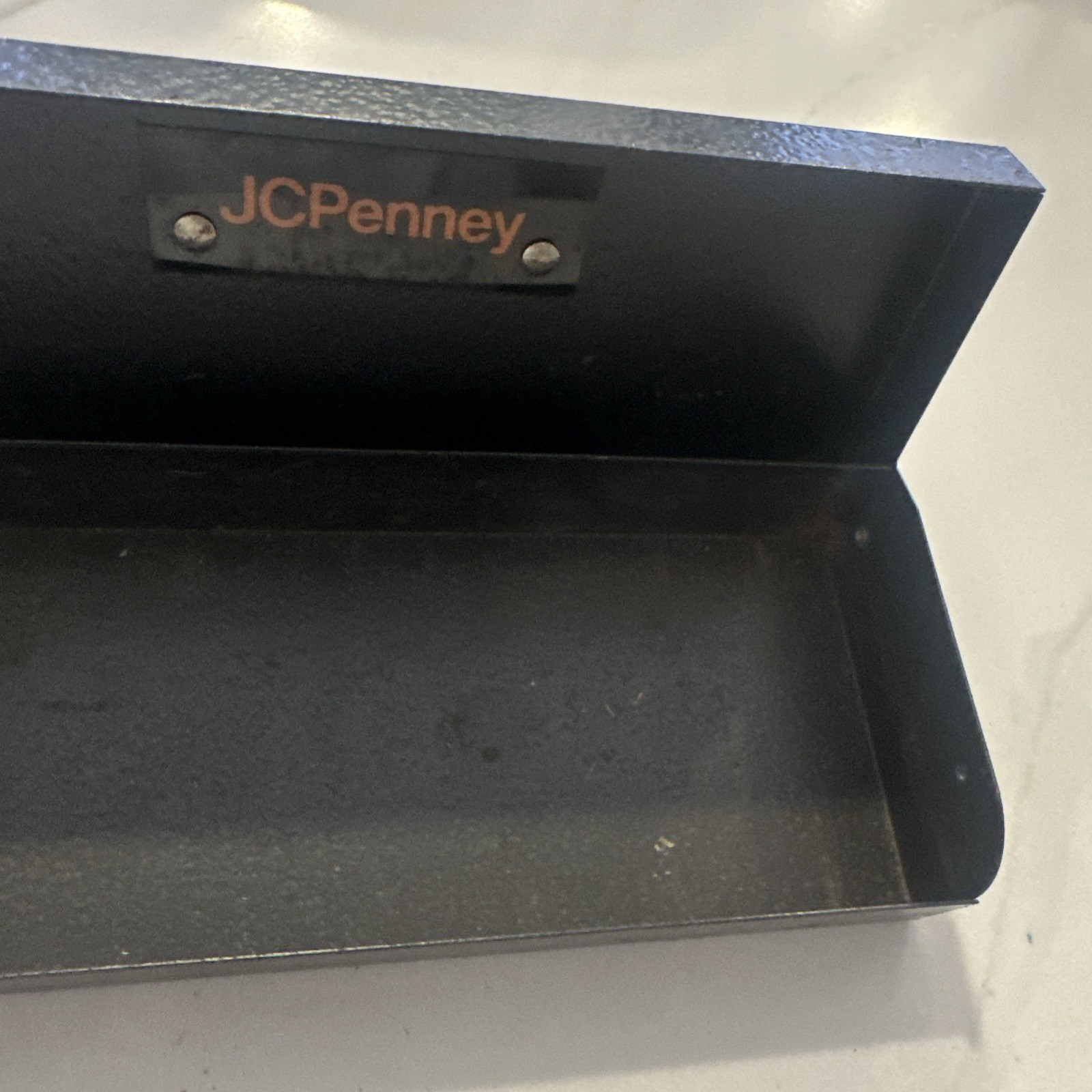 Vintage JCPenney Tools Socket Set Case EMPTY Metal Box 3/8”