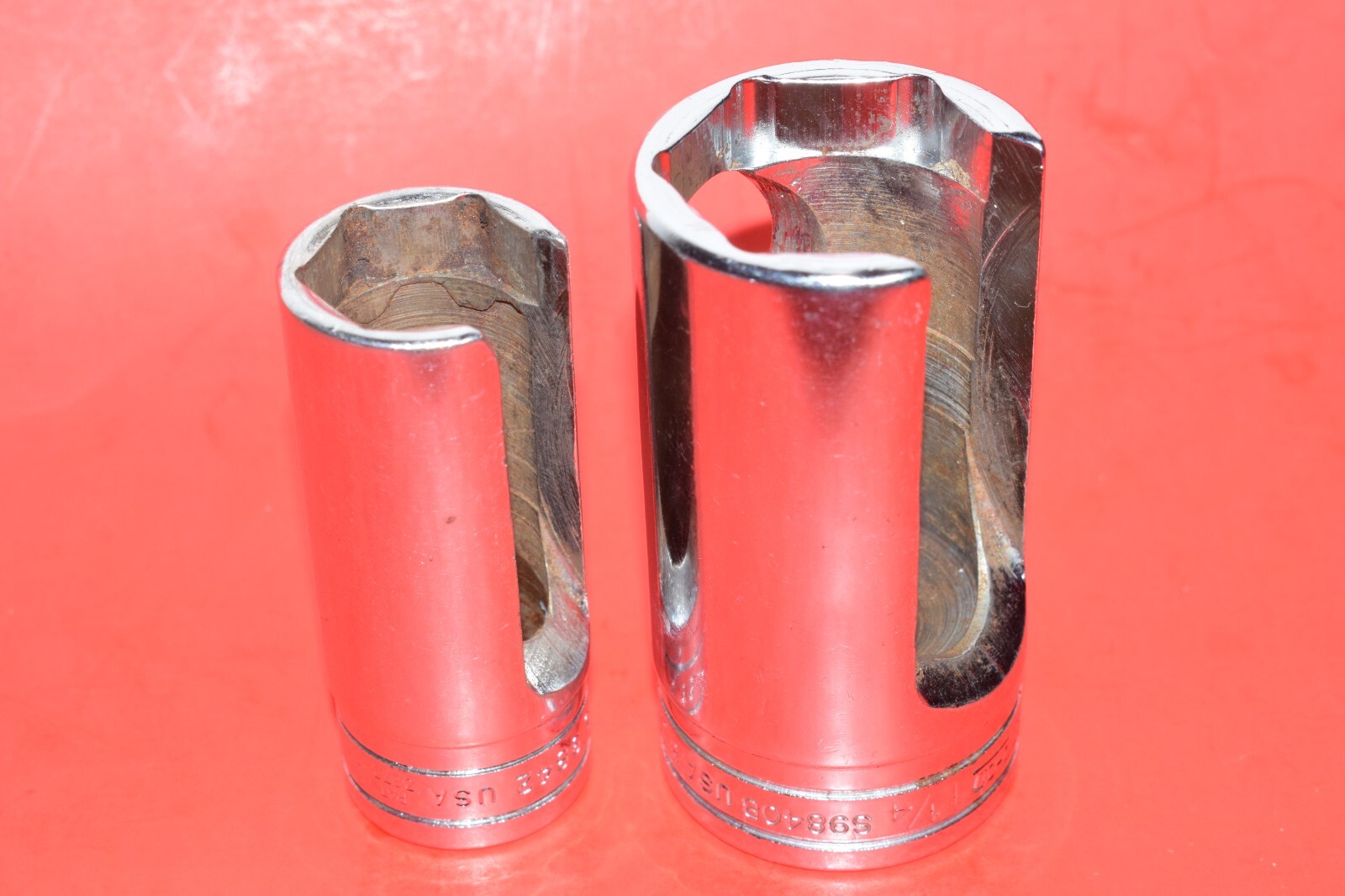 Snap-On 1/2″ Drive 2pc 7/8″ & 1-1/4″ Deep Thermal Vacuum Switch Socket Set S984