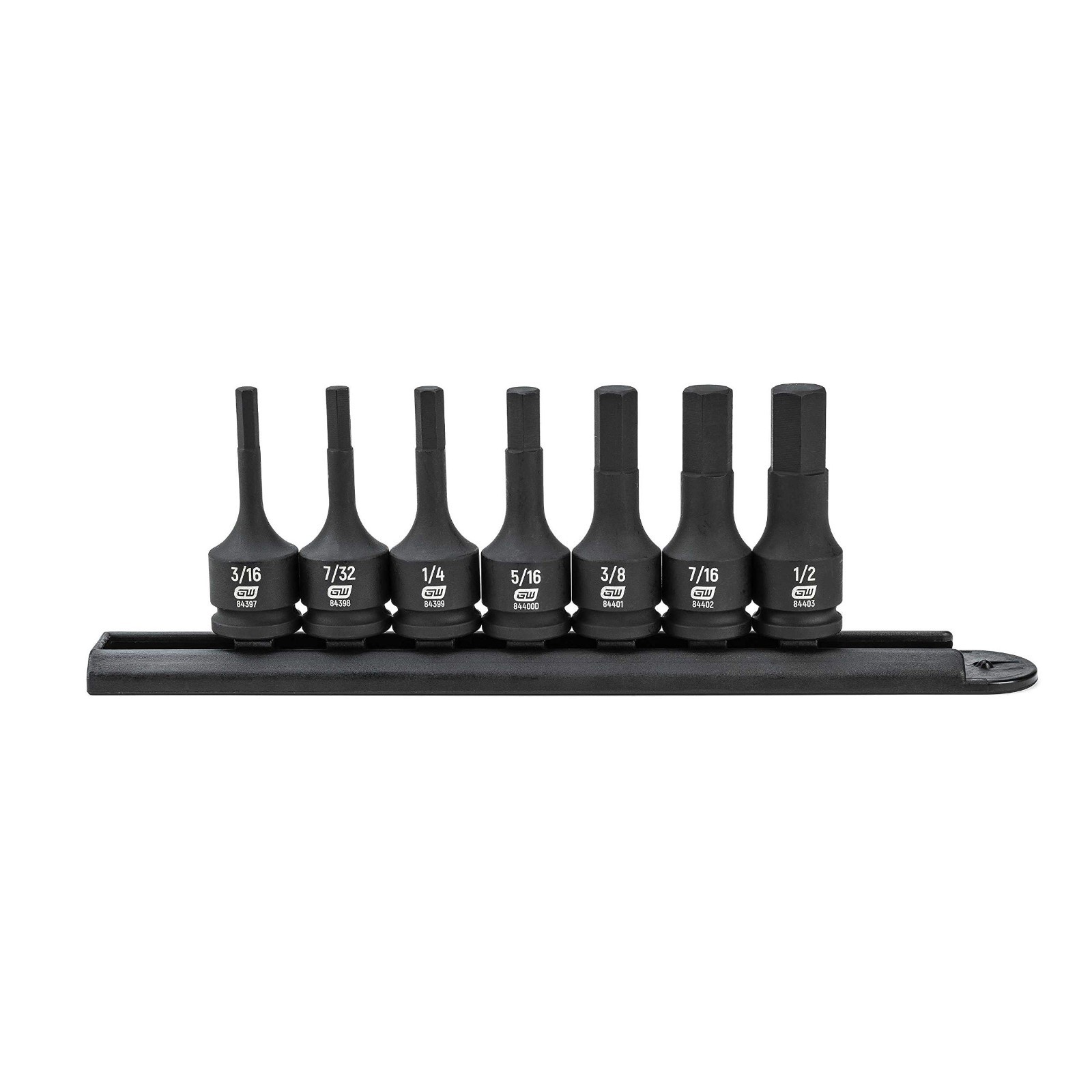 GearWrench 84913 7 Piece 3/8″ Drive SAE Impact Hex Bit Socket Set New