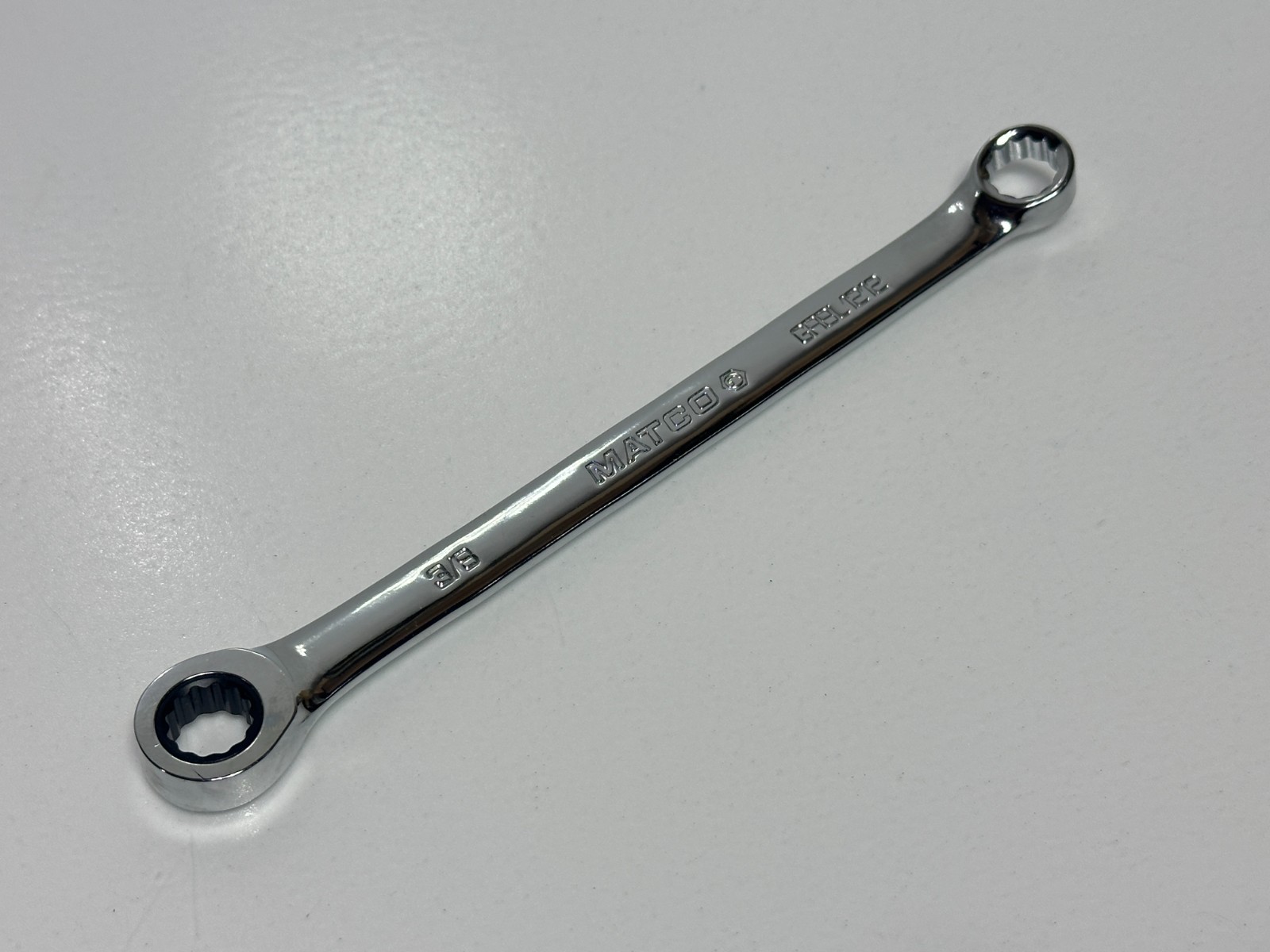🇺🇸 Matco Tools USA GRBL1212 SAE 3/8″ Ratcheting Double Box End Wrench, NOS