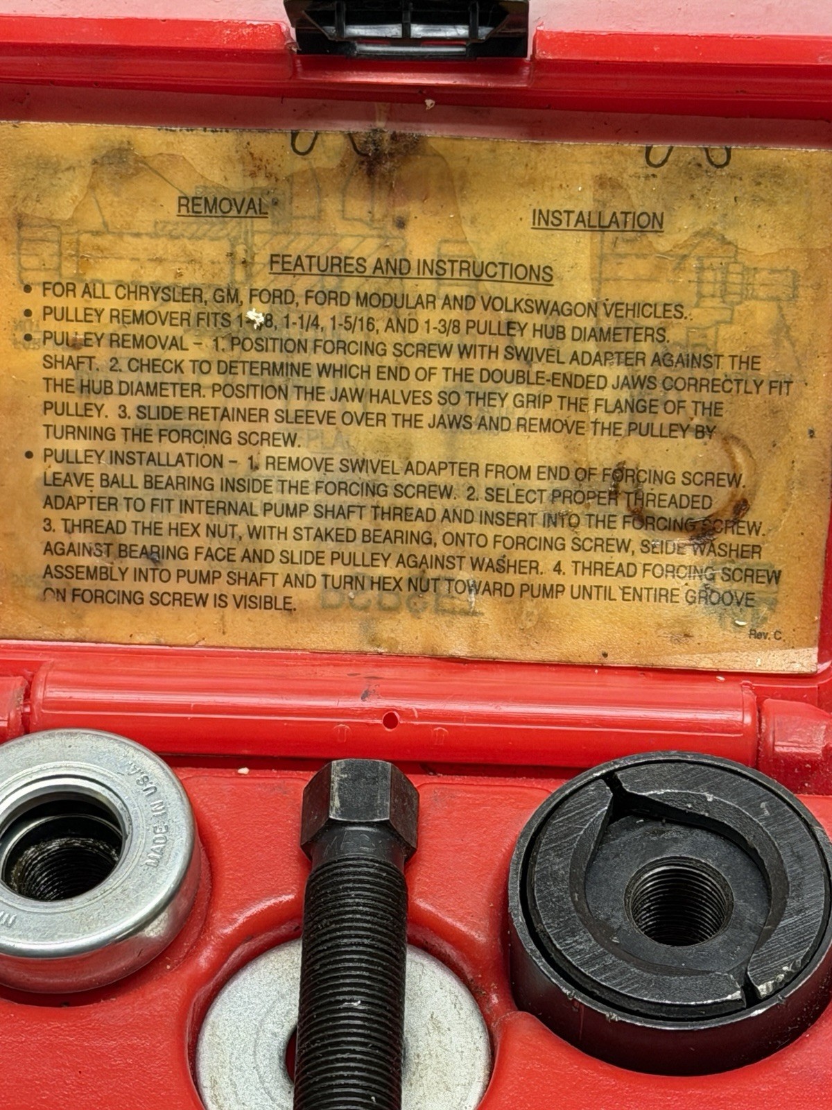 Mac Tools Power Steering/Alternator Pulley Remover/Installer Set PSPSET