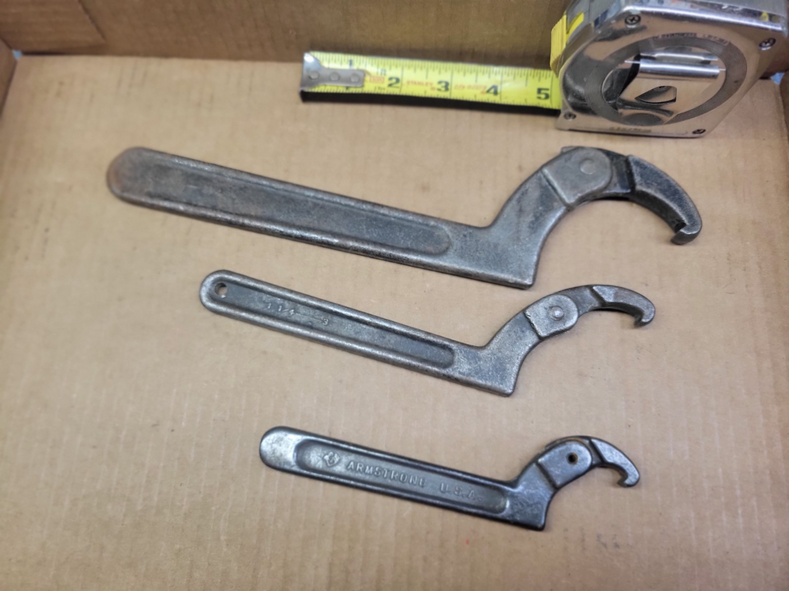 Armstrong Proto Fairmount 3-Piece Adjustable Hook Spanner Wrench Set