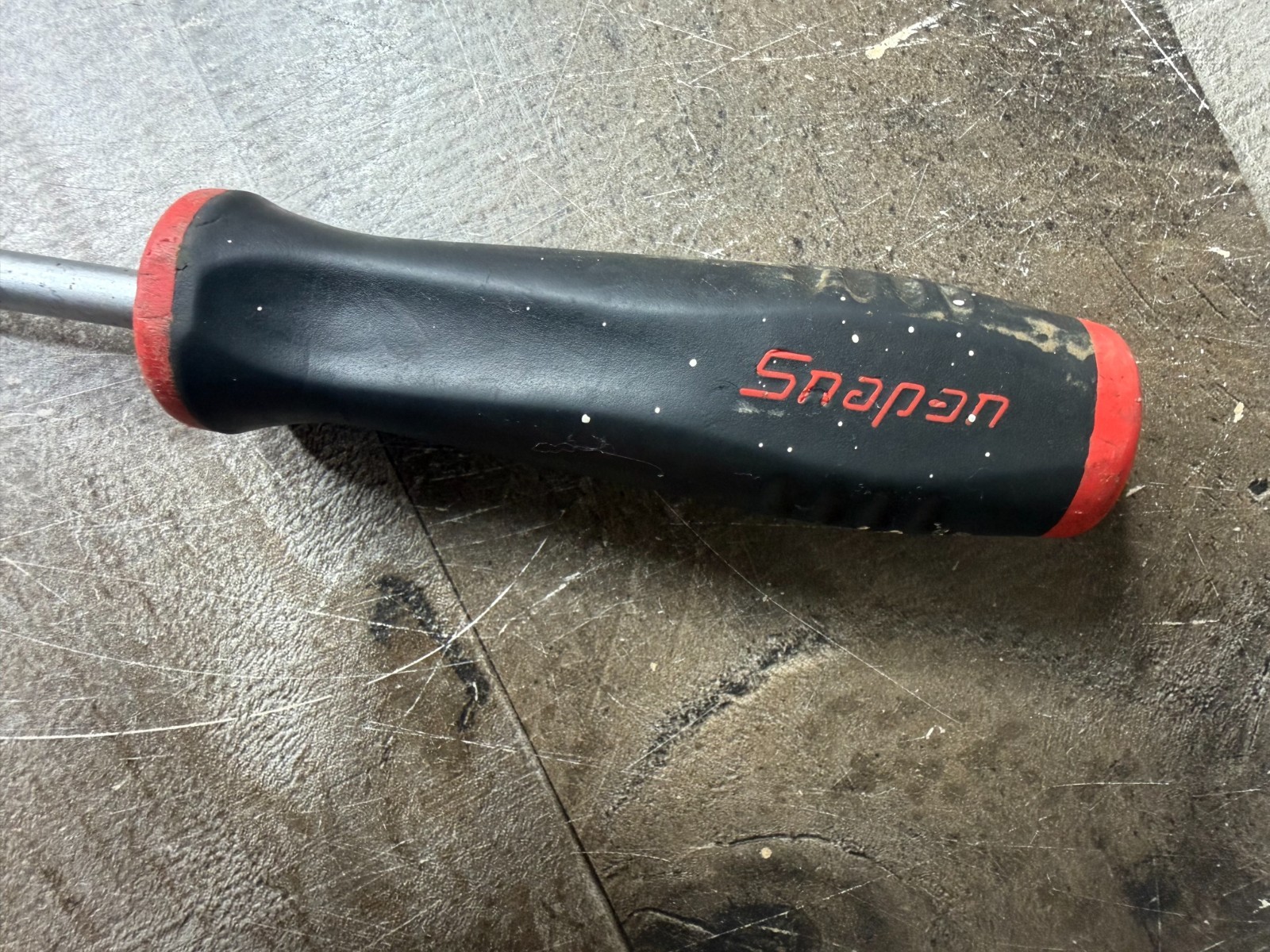 Snap-on ASG137 Long Cotter Pin Puller Angled Tip Red Black Soft Grip Handle USA