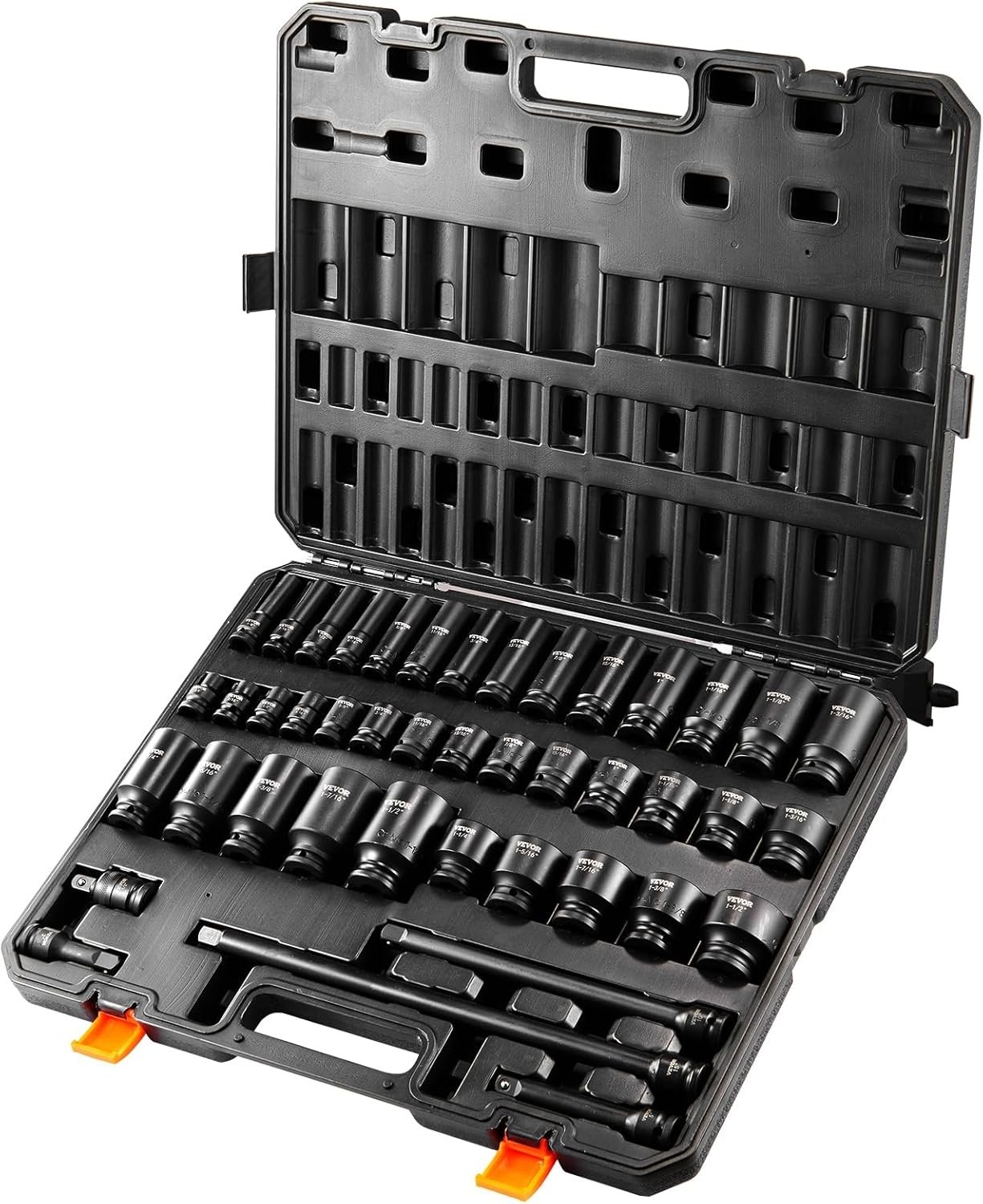 High Torque 43-Piece Impact Socket Set – Durable Cr-Mo Steel, Easy to Organize