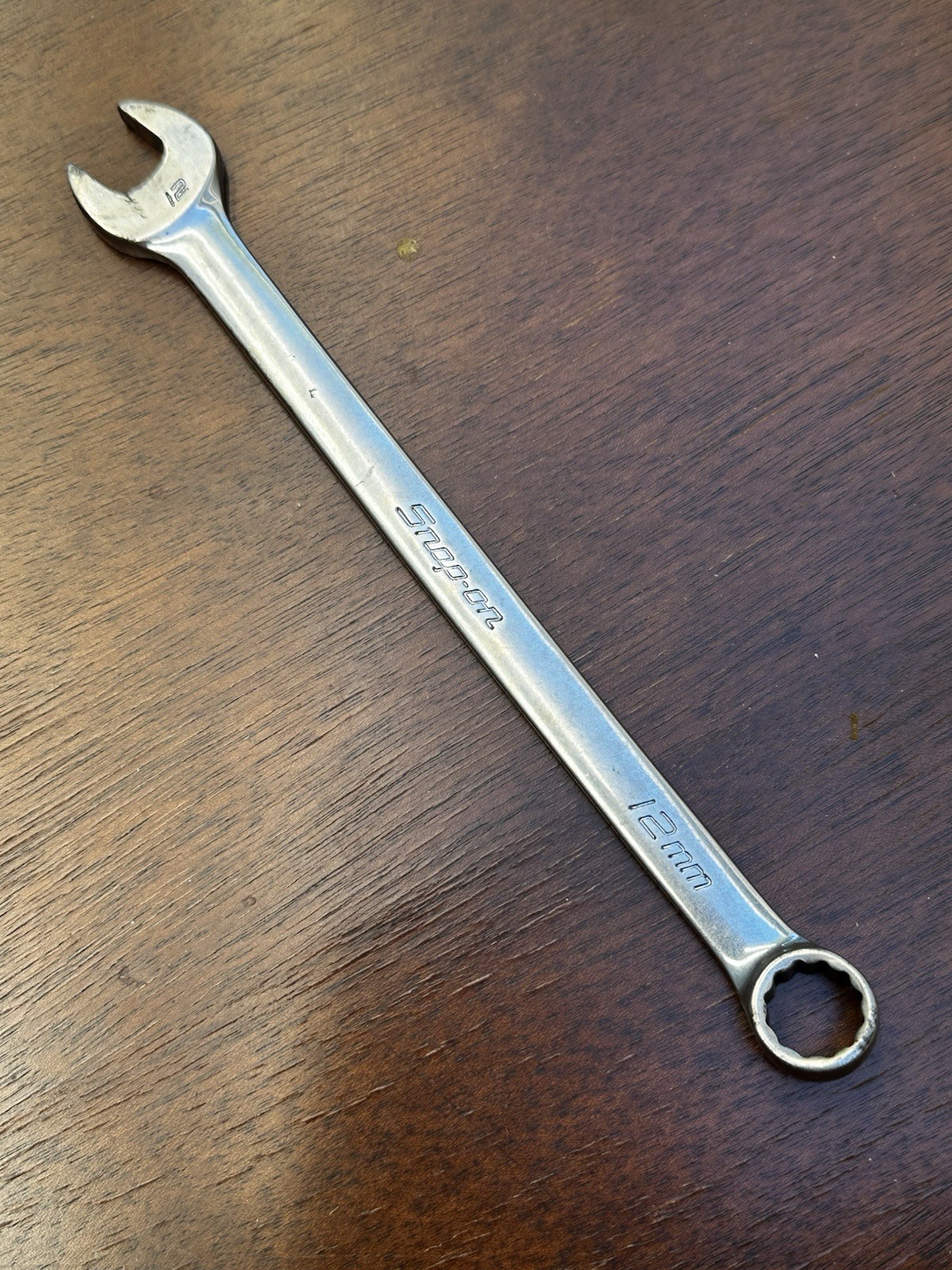 Snap-on Tools 12MM Chrome Combination Wrench / New Logo OEXM120A Snap On 12 USA