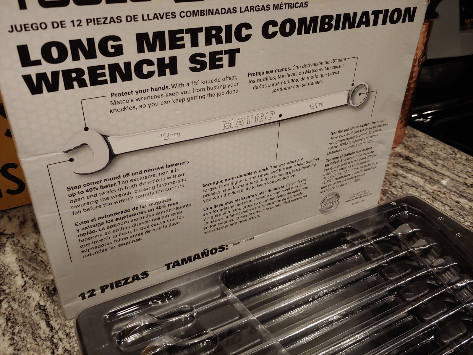 Matco Tools 12 PIECE LONG METRIC COMBINATION WRENCH SET
