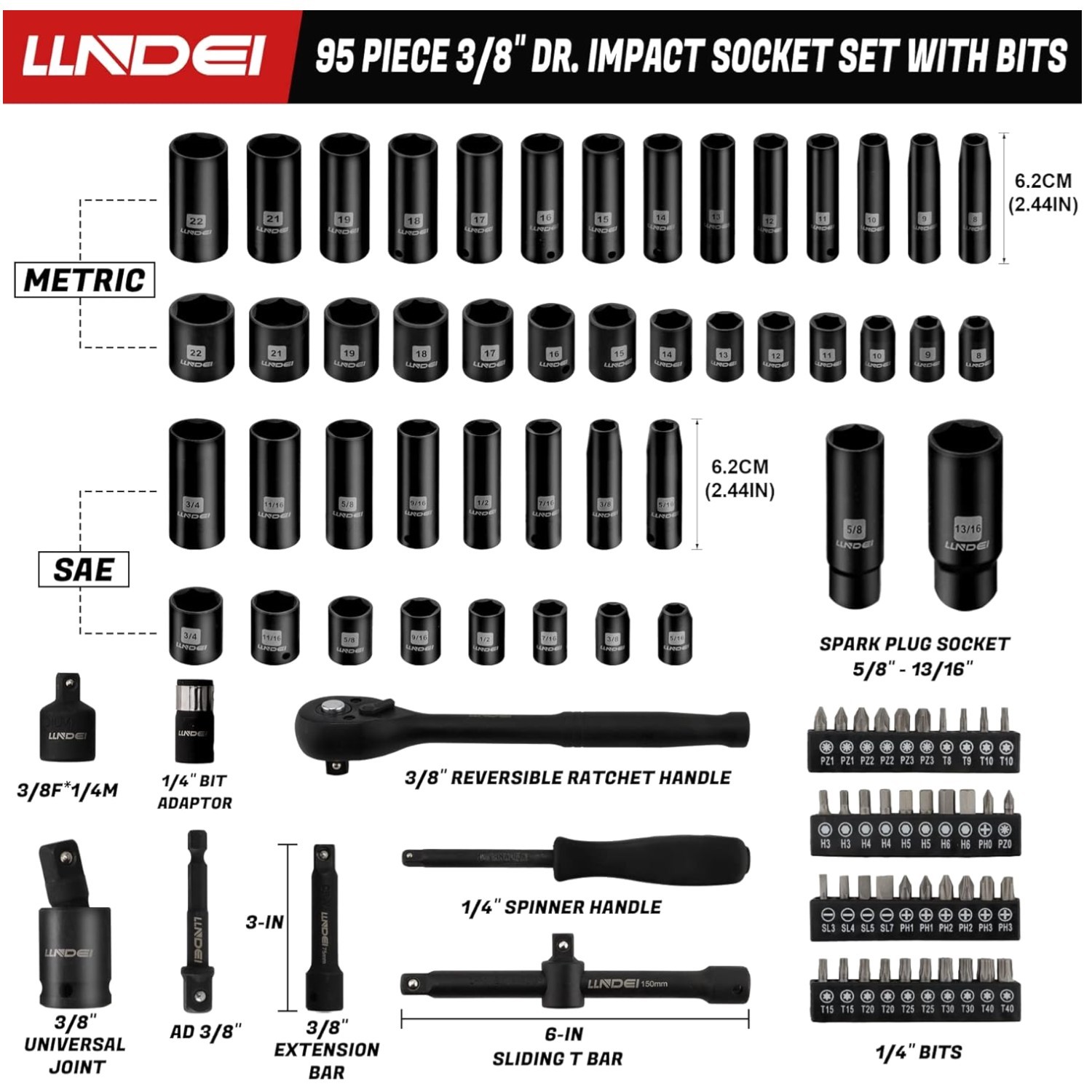 Comprehensive 95-Piece Socket Collection