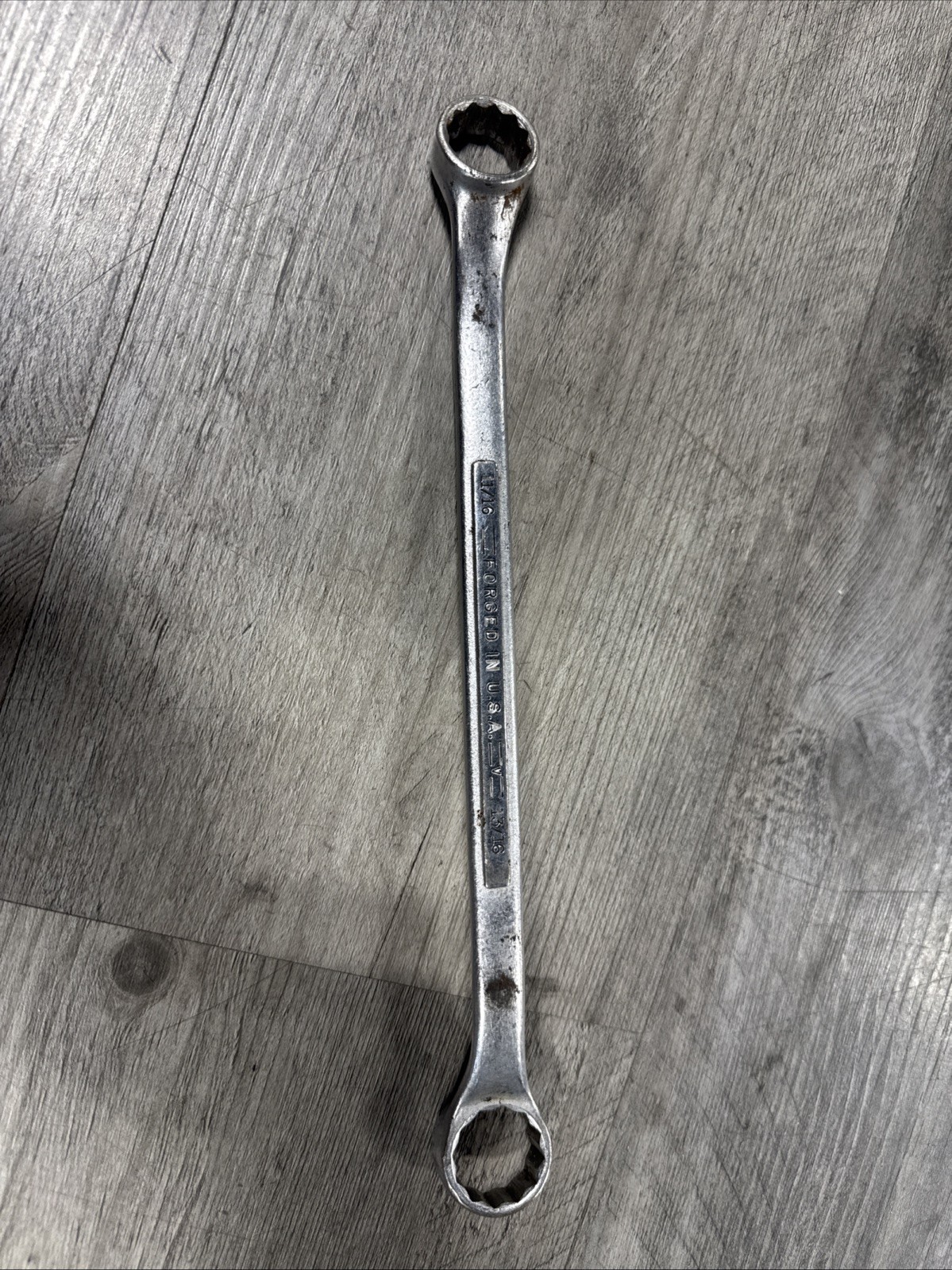Craftsman Flying =V= 9/16″ x 5/8″ Double Box End Wrench USA Vintage