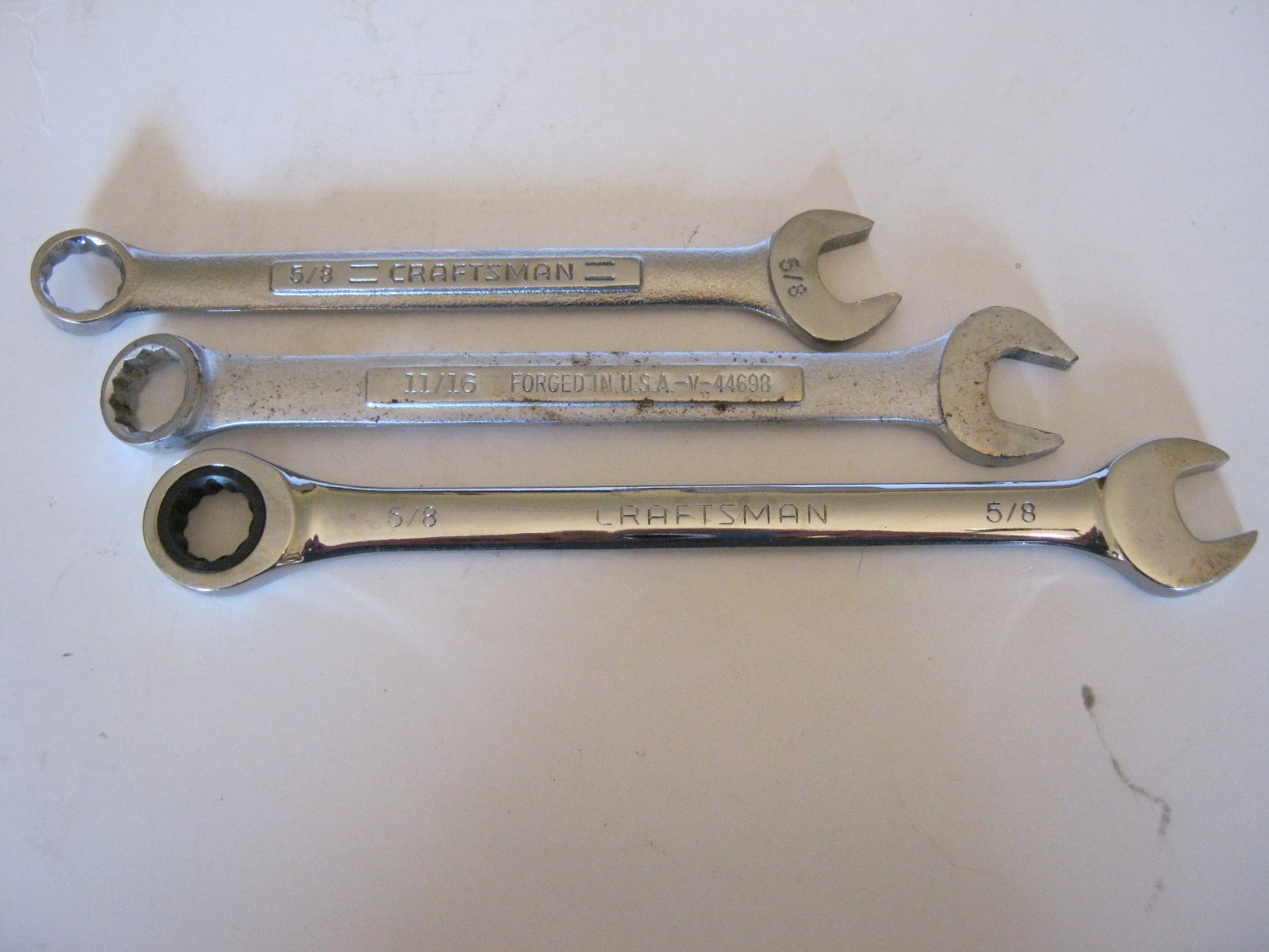 Craftsman Ratcheting Combination Wrench 5/8 And A 11/16 And 5/8 Box Wrenches