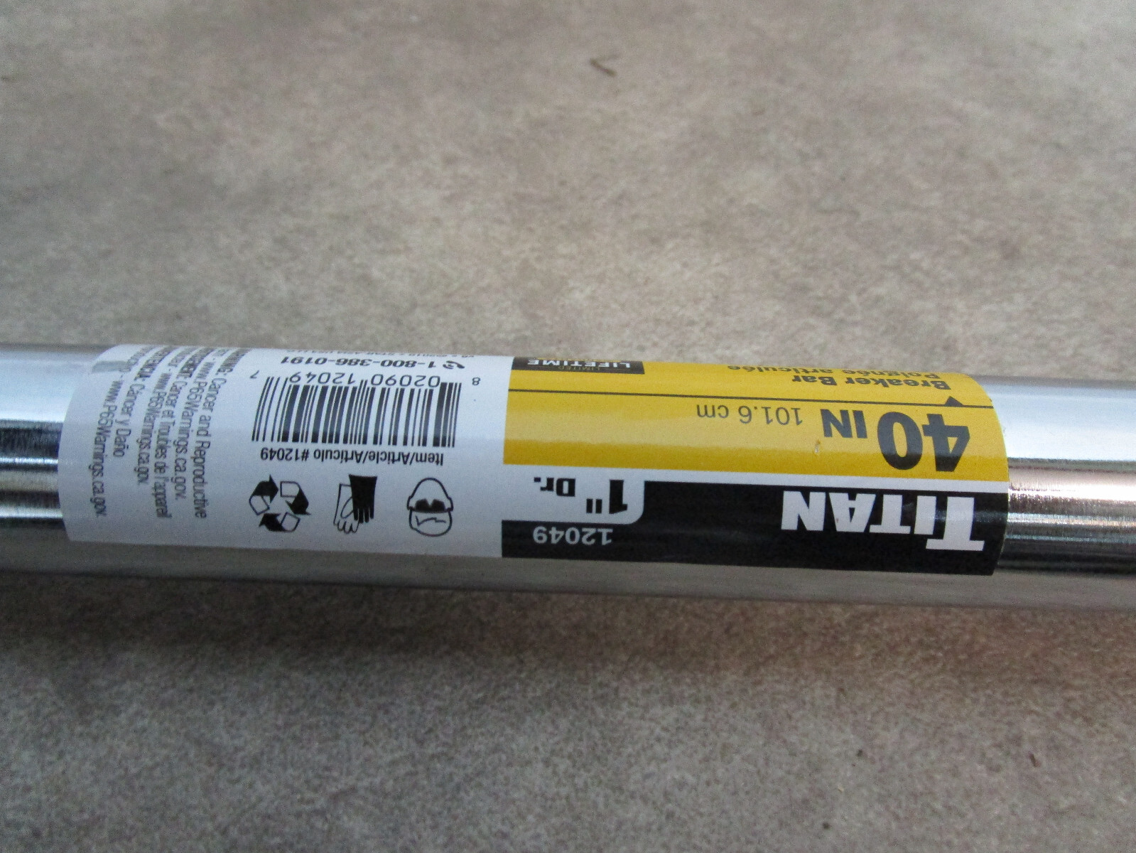 Titan Tools 12049 1″ Drive Breaker Bar 40″ Long H.D.