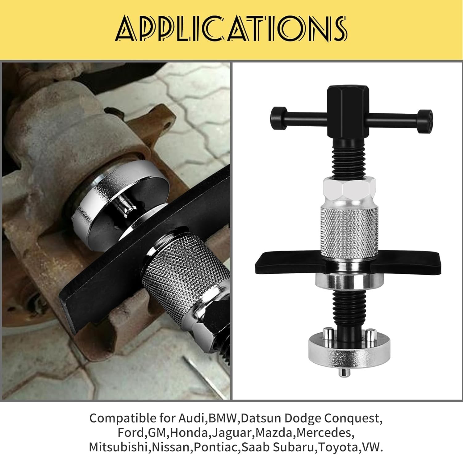 Disc Brake Piston Tool Universal Rear Pad Reset Efficient Durable Auto Service