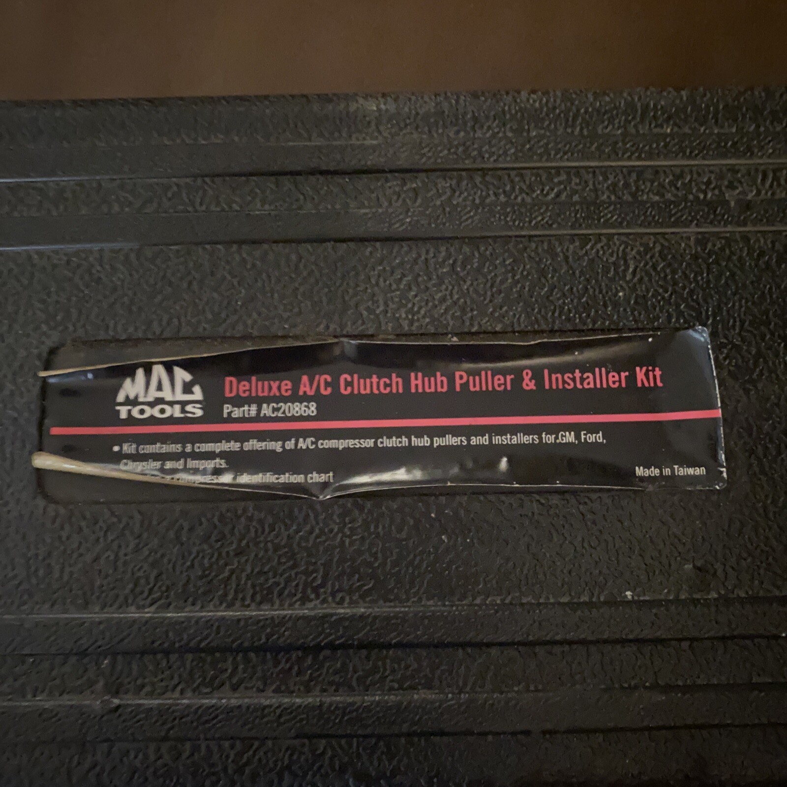 MAC Tools Deluxe A/C Clutch Hub Puller & Installer Kit