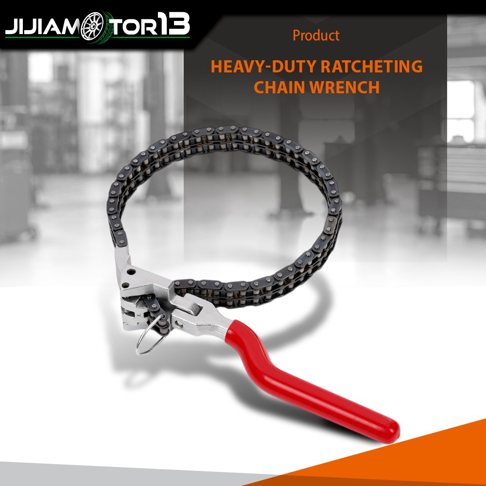 Heavy-Duty Ratcheting Chain Wrench Oil Filter Change Pipe Fittings 60-160mm